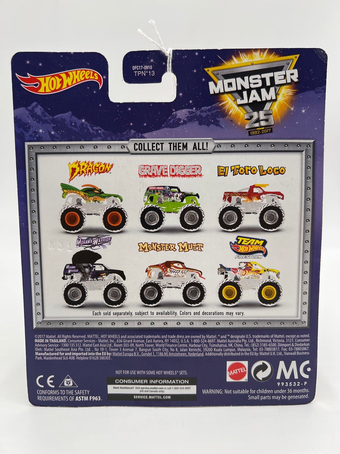 Monster Jam 25th Anniversary Special Holiday Edition Monster Mutt 135B