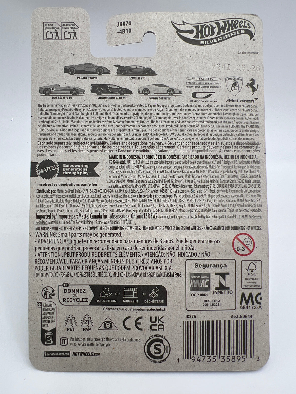 2026 Hot Wheels Silver Series Exotics #1 Pagani Utopia Red 152C