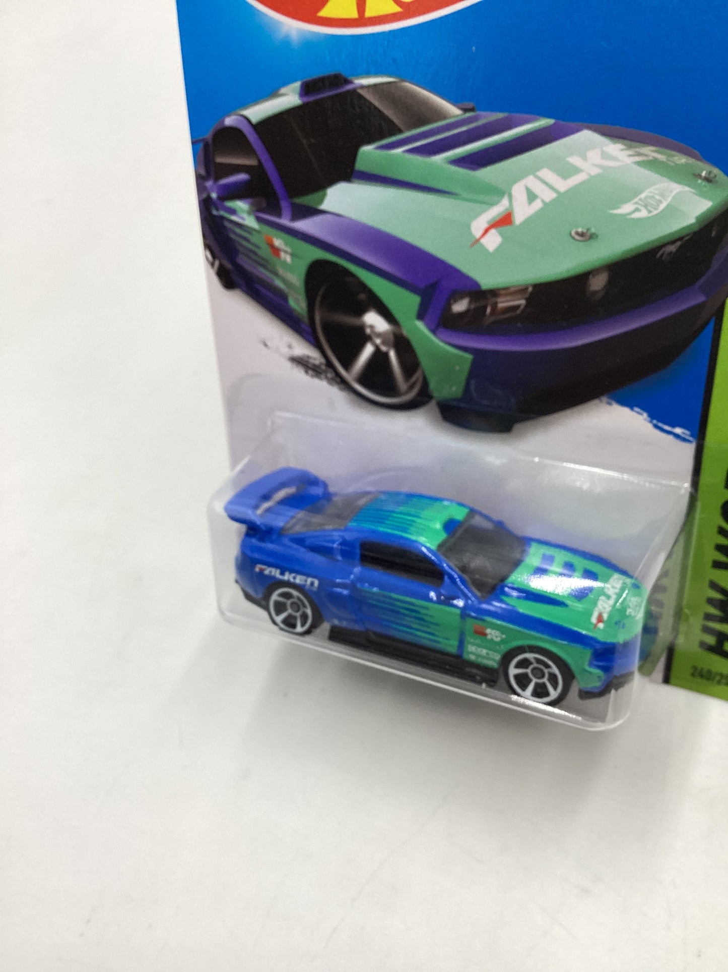 2015 Hot wheels Workshop  #240 Custom 12 Ford Mustang Falken Blue 20A