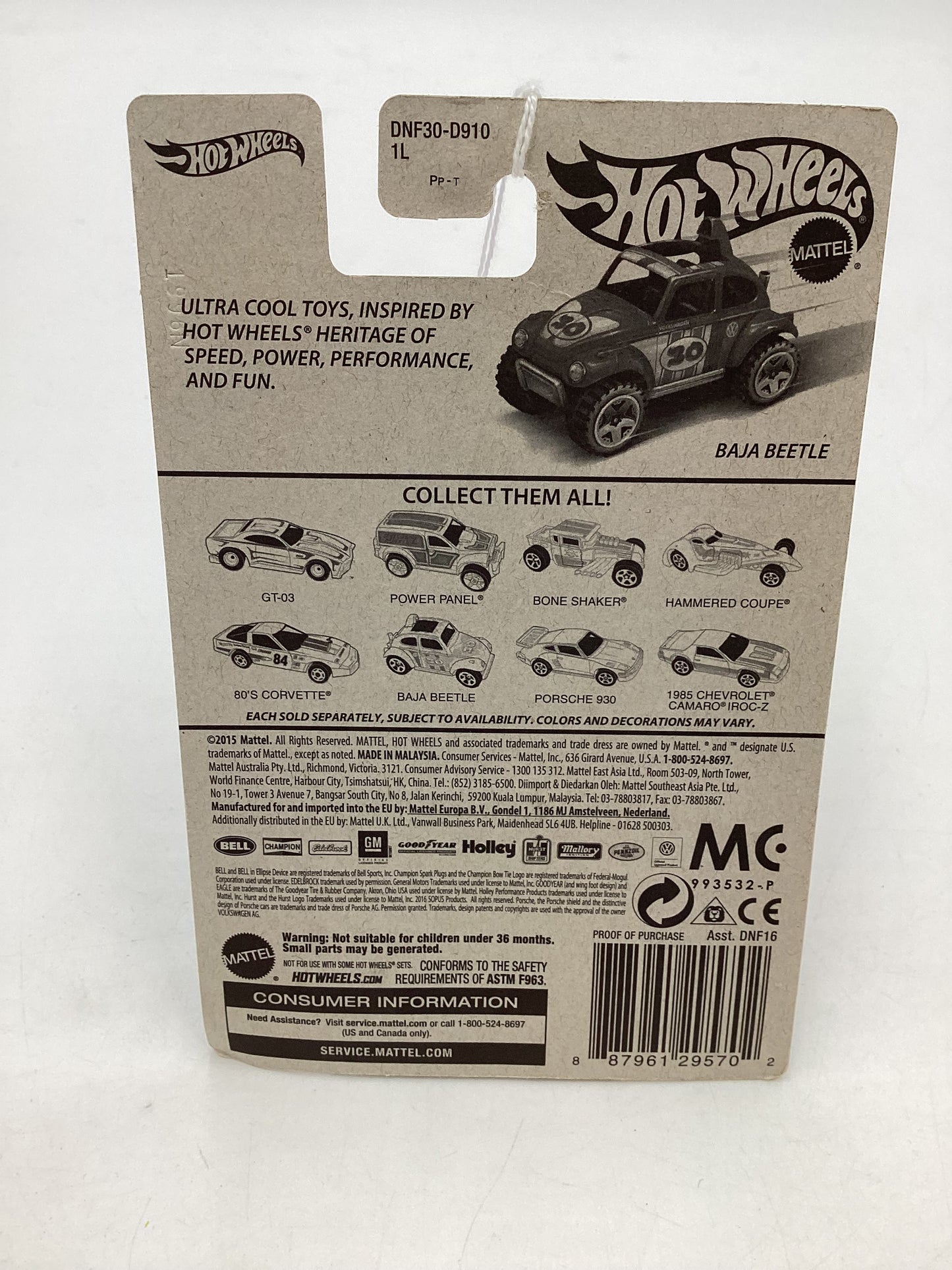 Hot Wheels Retro Style Series #DNF30 Baja Beetle Red 157D