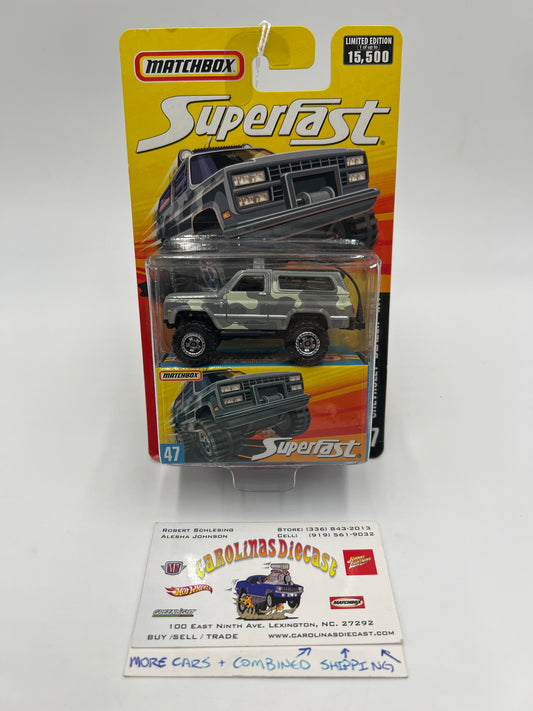 Matchbox Superfast #47 Chevrolet Blazer 4x4 Camo