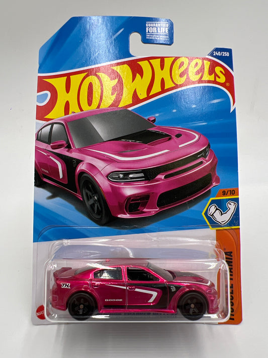 2025 Hot Wheels N Case Super Treasure Hunt #240 20 Dodge Charger Hellcat Pink W/Protector #1