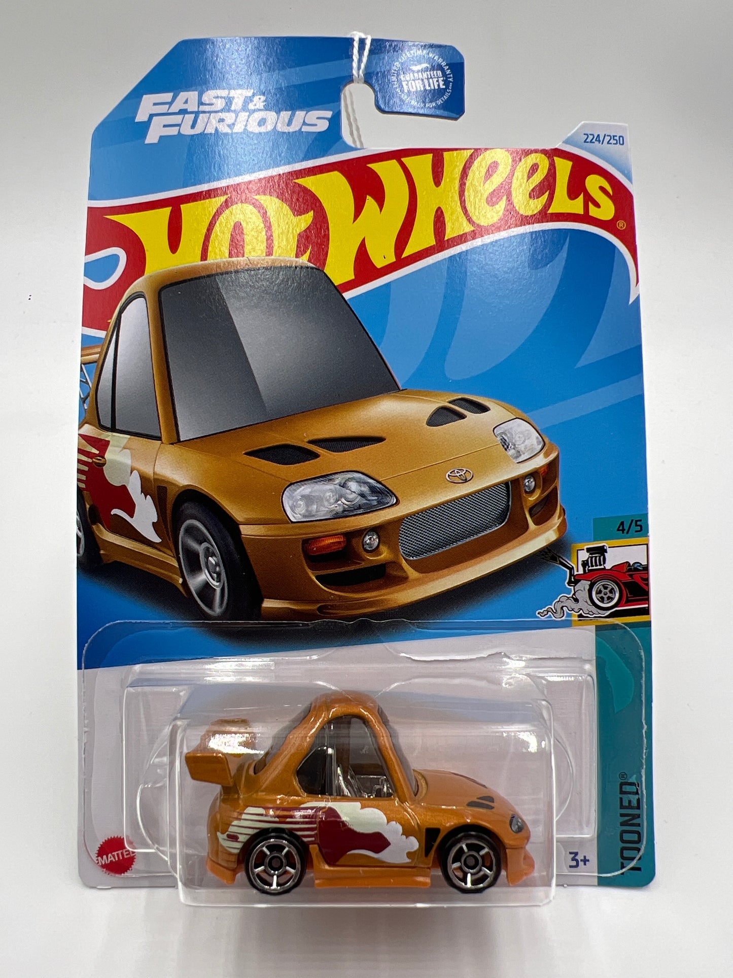2024 Hot Wheels Q Case #224 Fast & Furious Tooned 94 Toyota Supra Gold 71C