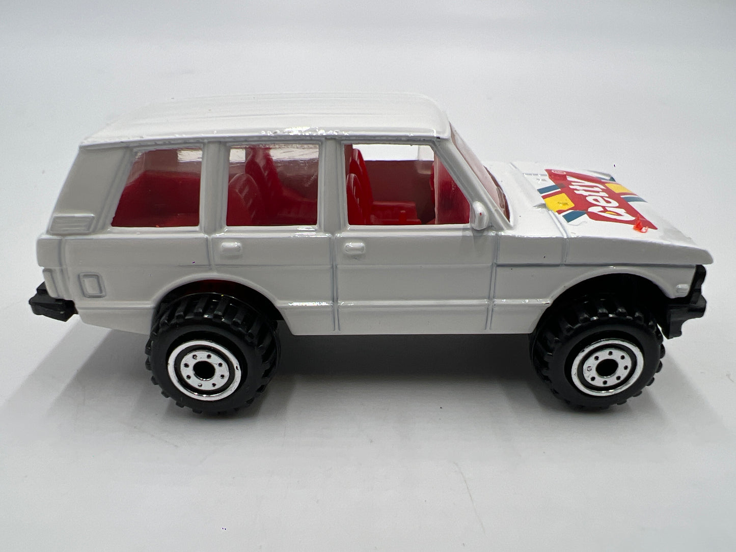 Hot Wheels 1991 Getty Promo Land Rover Range Rover White Loose