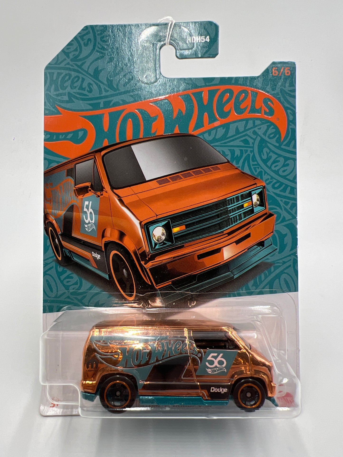 Hot Wheels 56th Anniversary #6 CHASE Custom 77 Dodge Van Gold 161B
