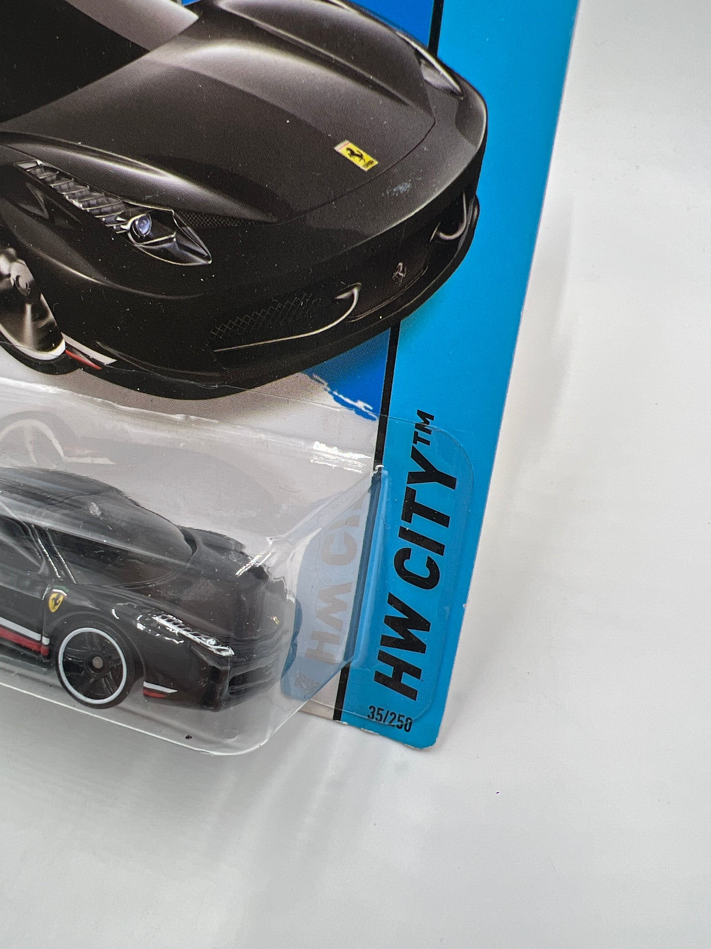 2014 Hot Wheels City #35 Ferrari 458 Italia Black