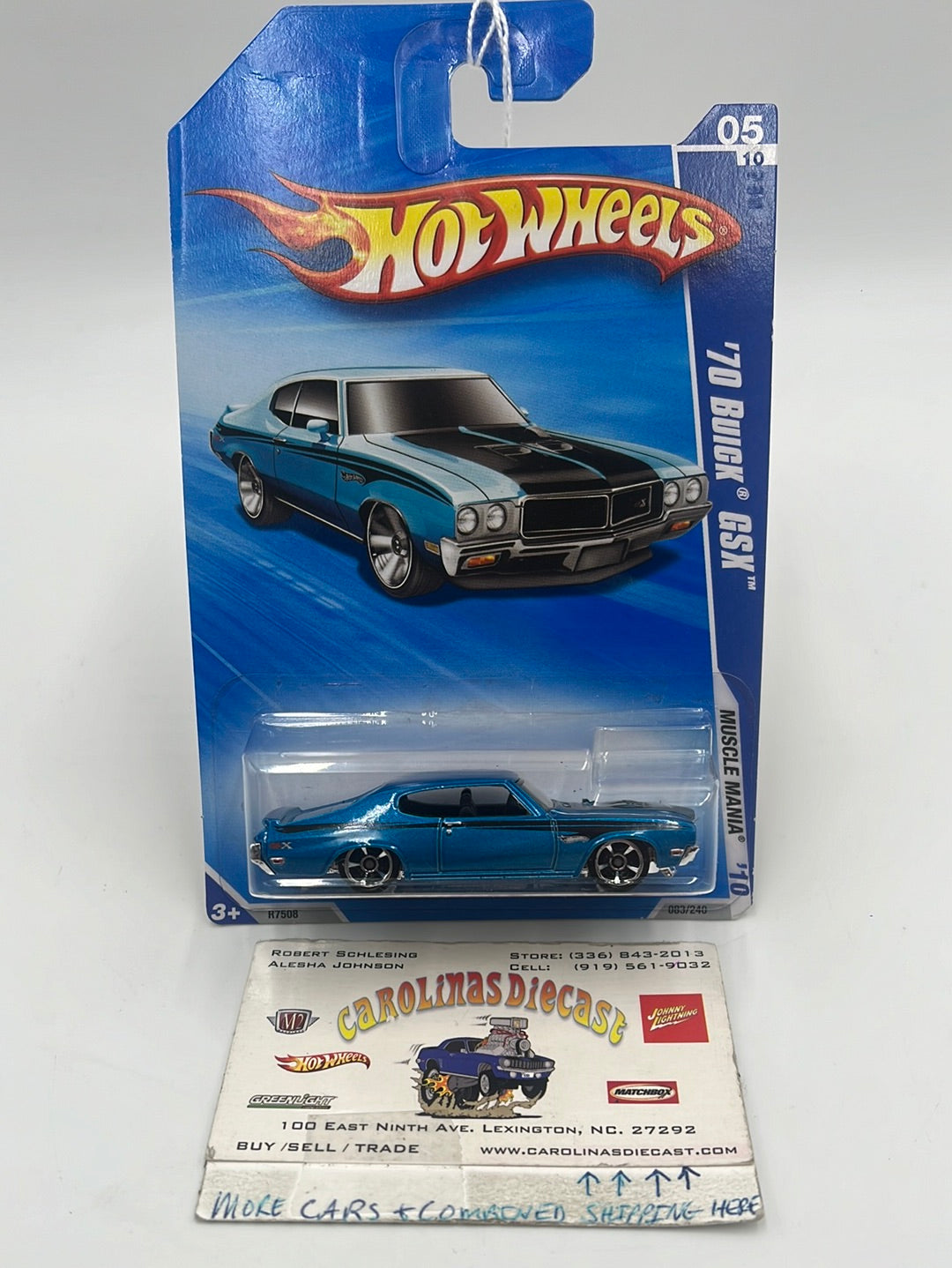 2010 Hot Wheels Muscle Mania ‘70 Buick GSX Blue 83/240 58D