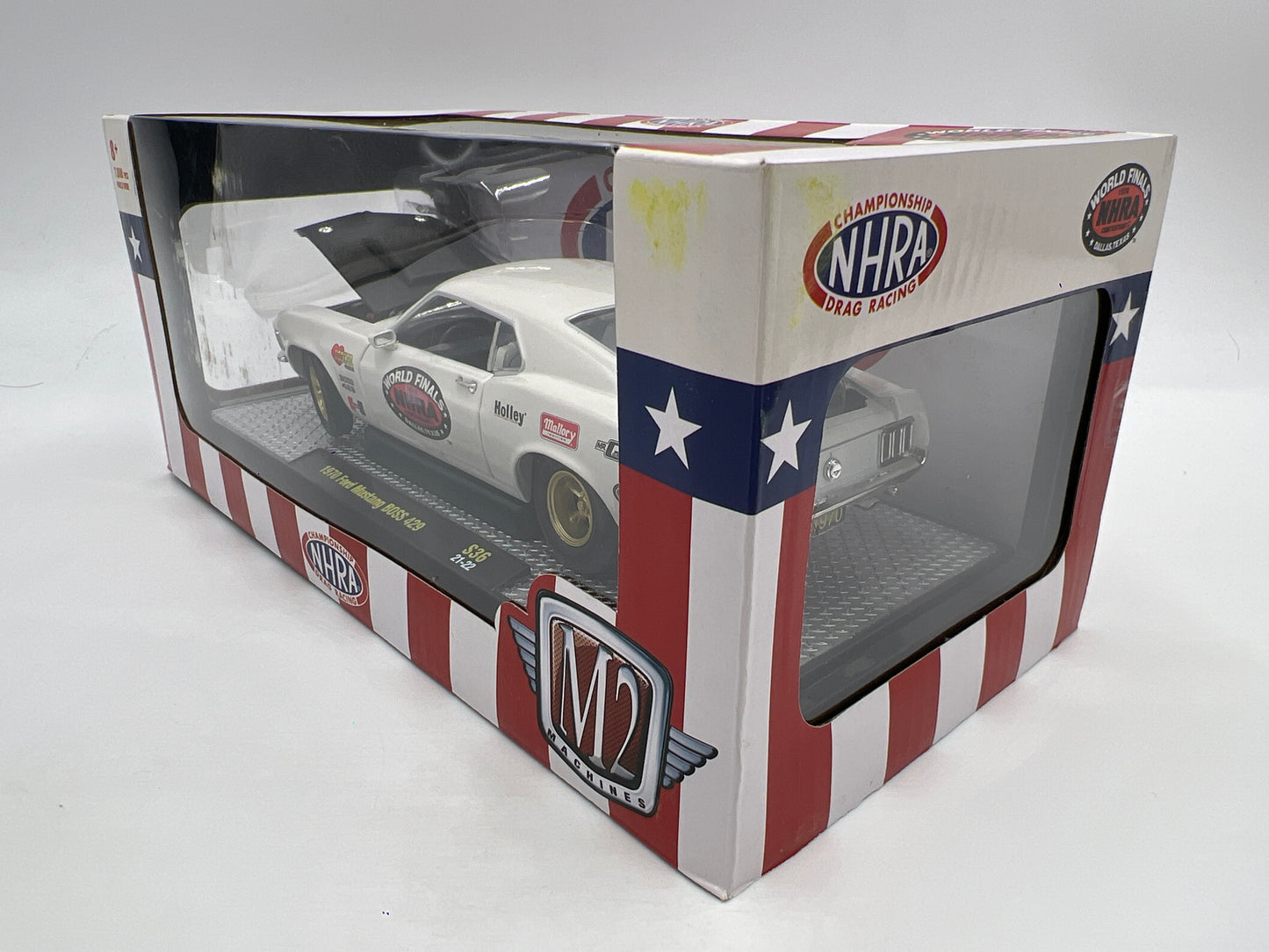 M2 Machines 1/24 NHRA 1970 Ford Mustang Boss 429 White S36