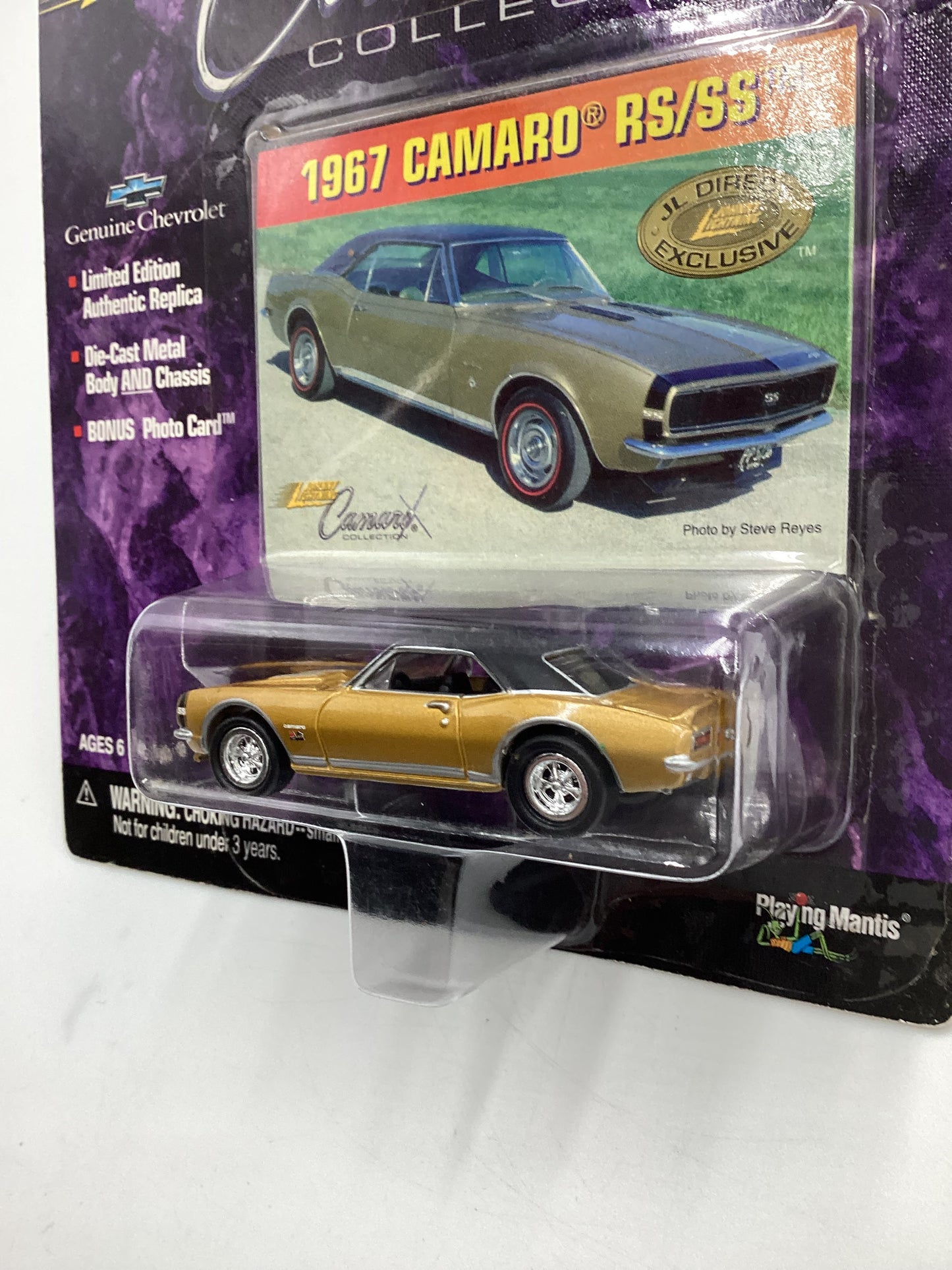 Johnny lightning Camaro Collection 1967 Camaro RS/SS Gold JL Direct Exclusive Mail In