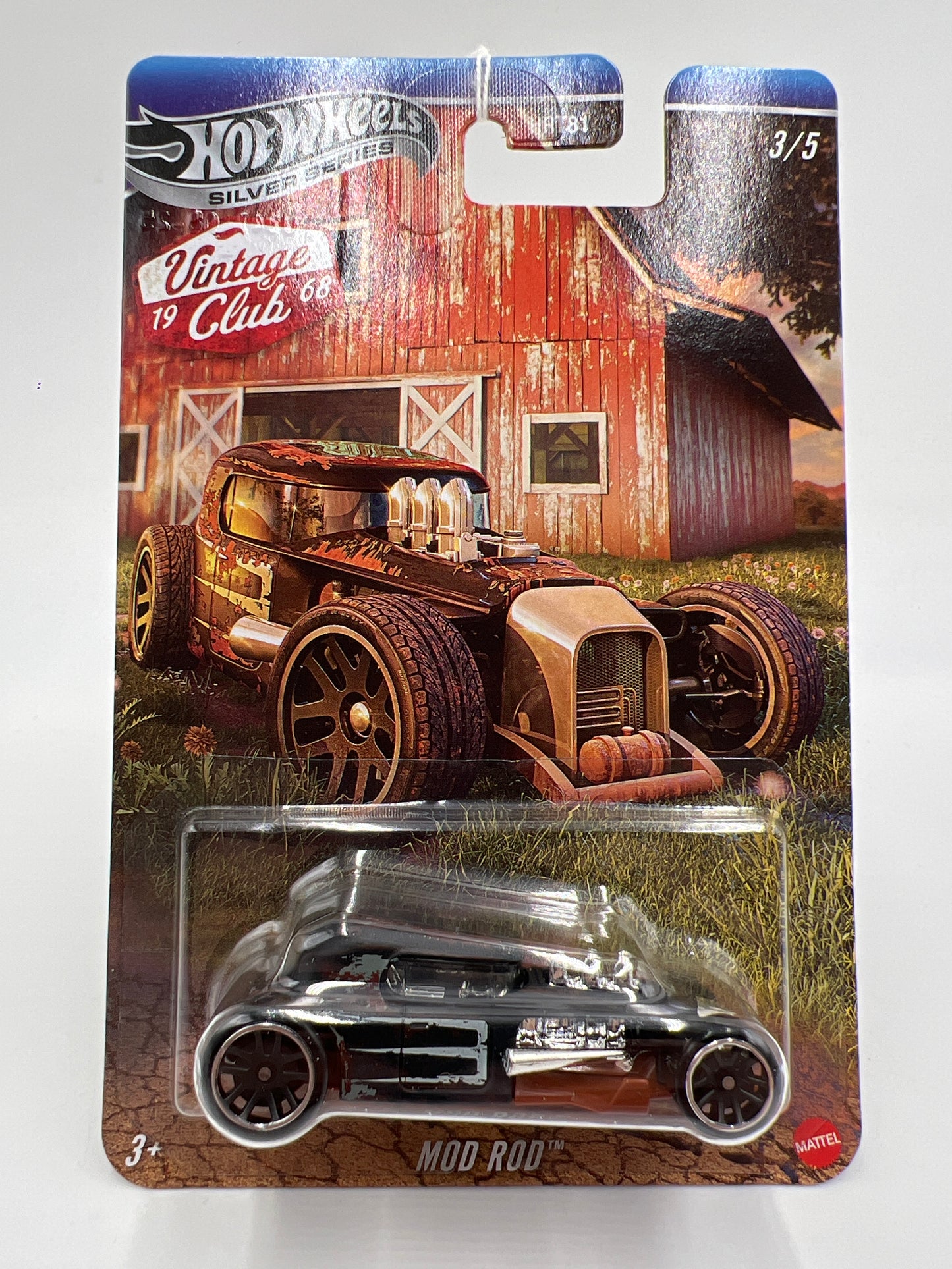 2025 Hot Wheels Silver Series Vintage Club Grand Prix #3 Mod Rod Black 157E