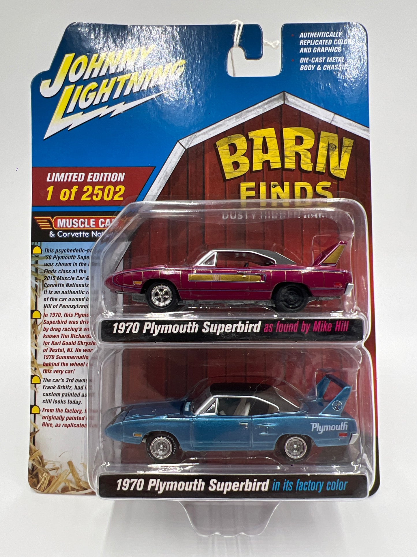 Johnny Lightning Barn Finds Release 1 1970 Plymouth Superbird 2 Pack