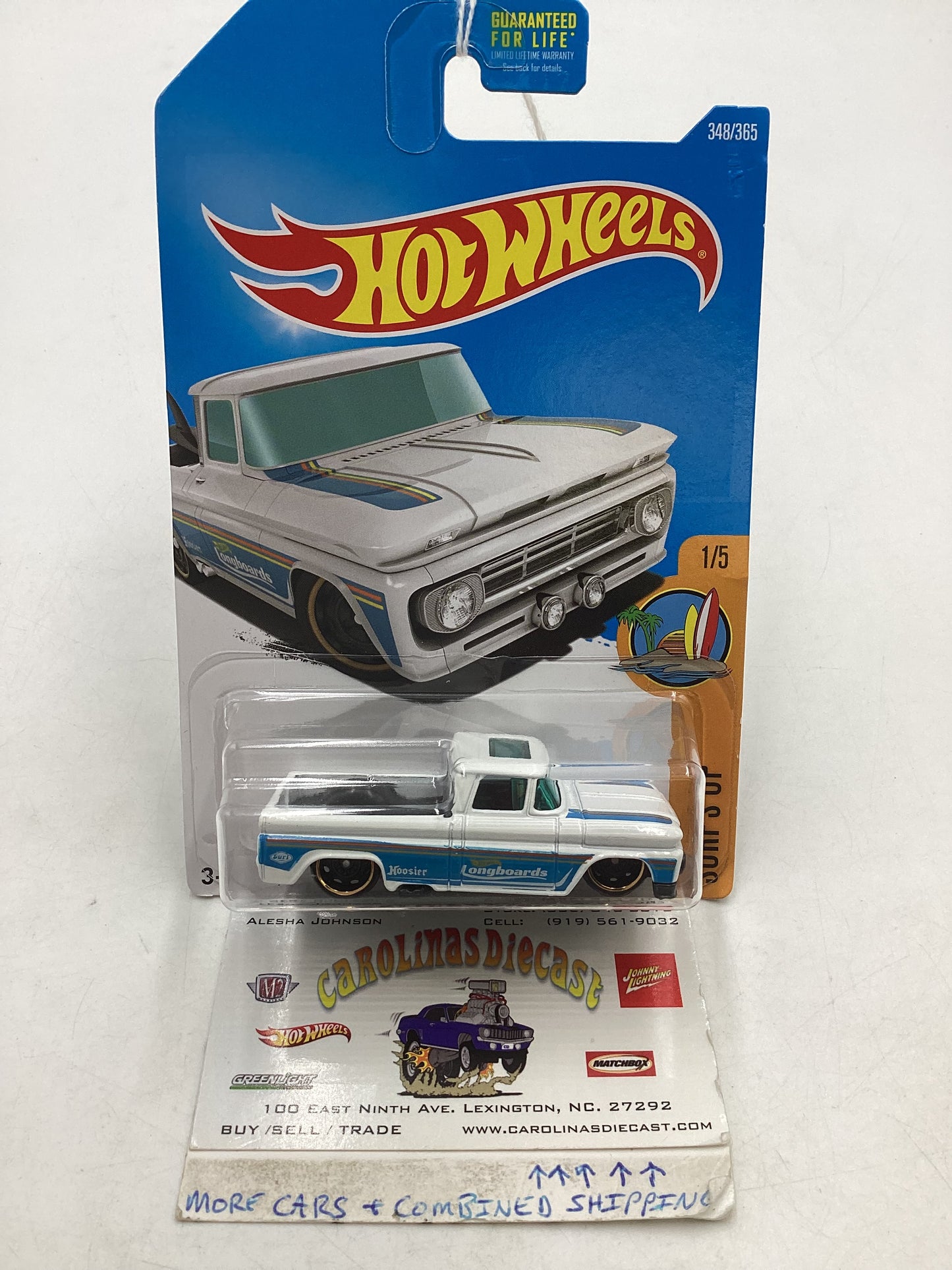 2017 Hot wheels #348 Custom 62 Chevy Pickup 16D