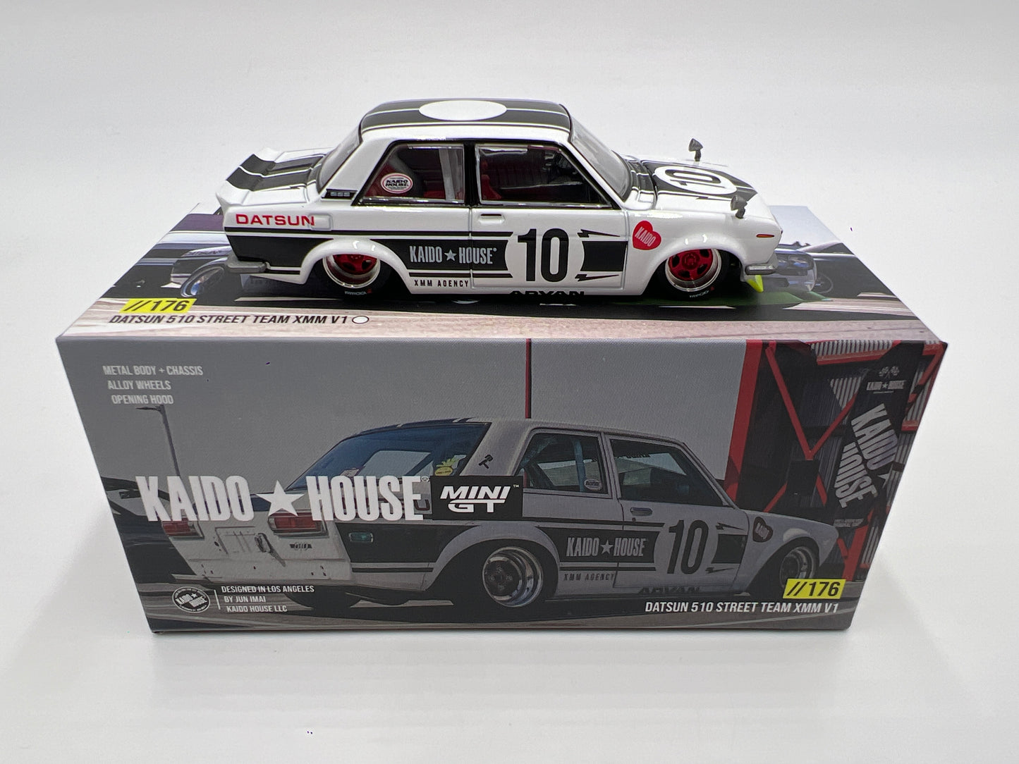 Mini GT Kaido House #176 Datsun 510 Street Team XMM V1