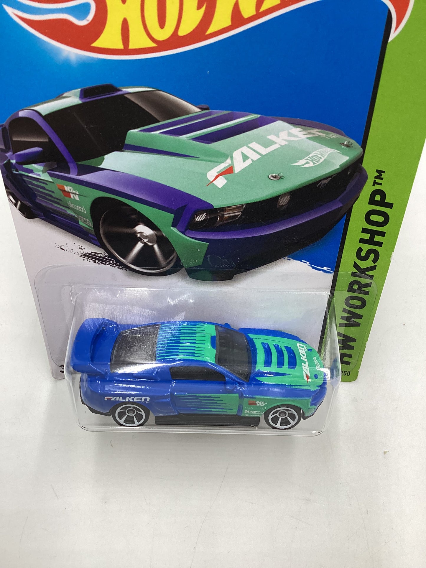 2015 Hot wheels Workshop  #240 Custom 12 Ford Mustang Falken Blue 20A