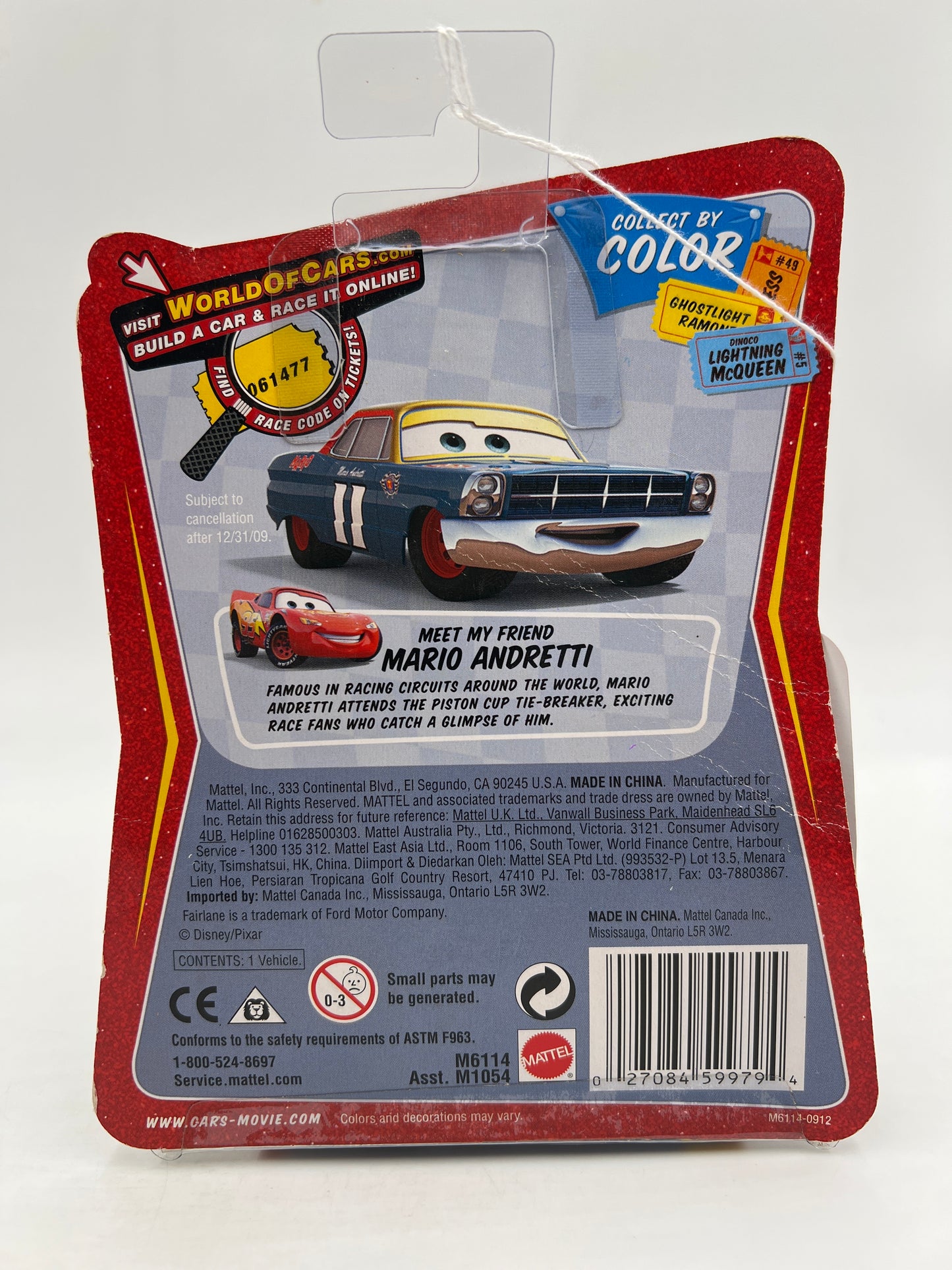 Disney Pixar The World Of Cars Race O Rama #36 Spin Out Lightning McQueen