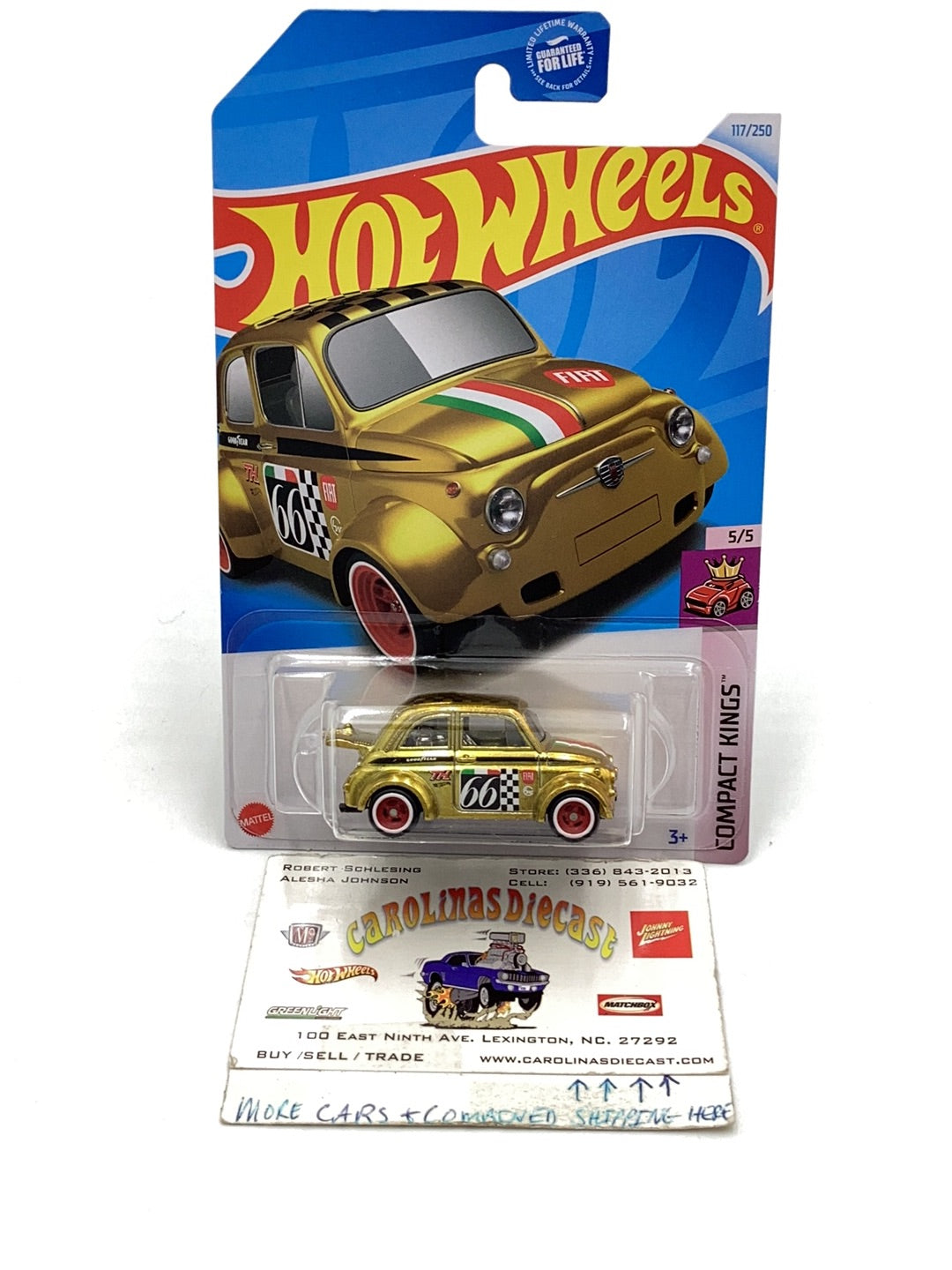 Hot Wheels 2024 E Case Super Treasure Hunt #117 60s Fiat 500D Modificado with protector #2