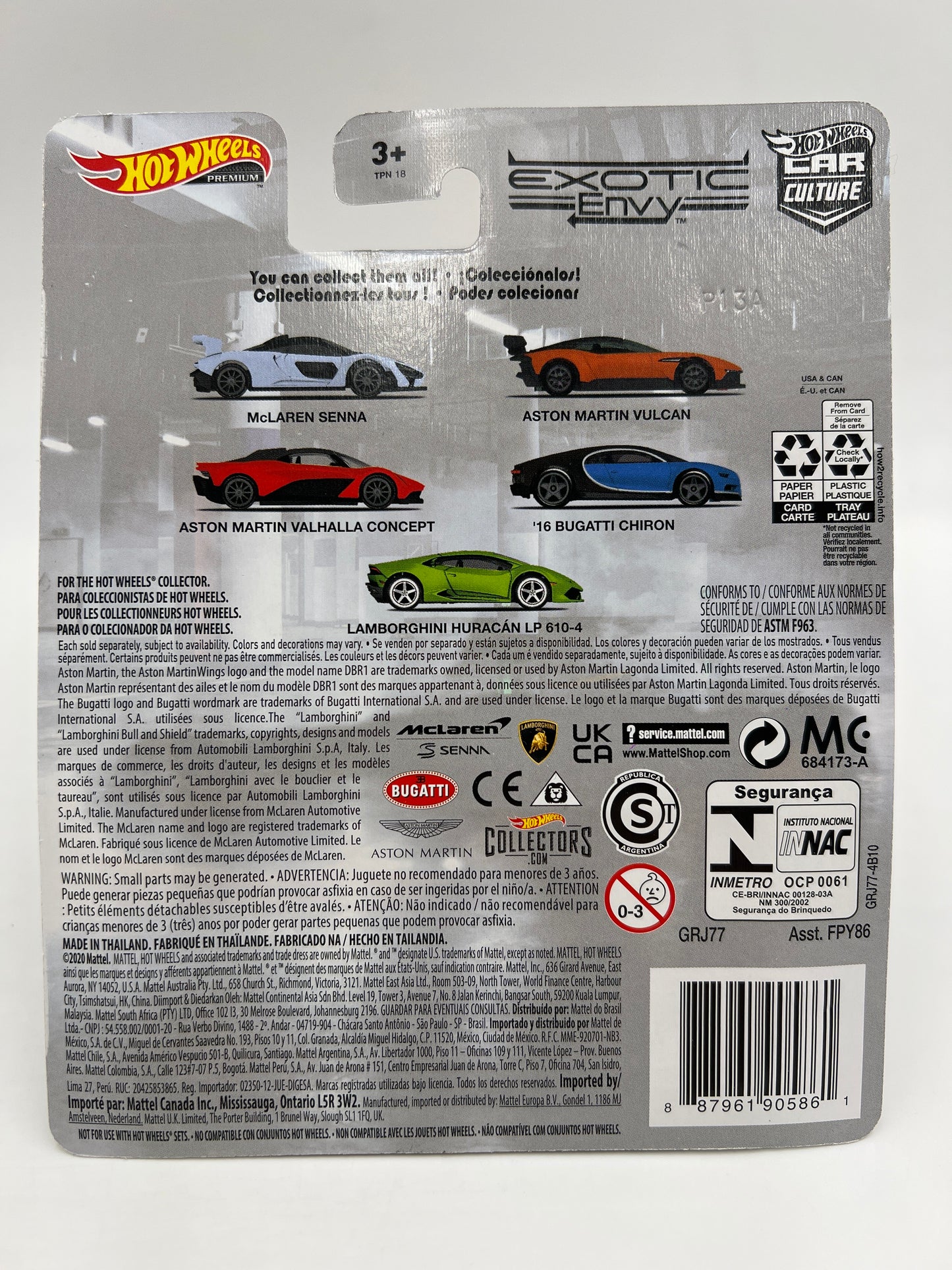 Hot Wheels Premium Exotic Envy #2 Aston Martin Vulcan Orange 245i