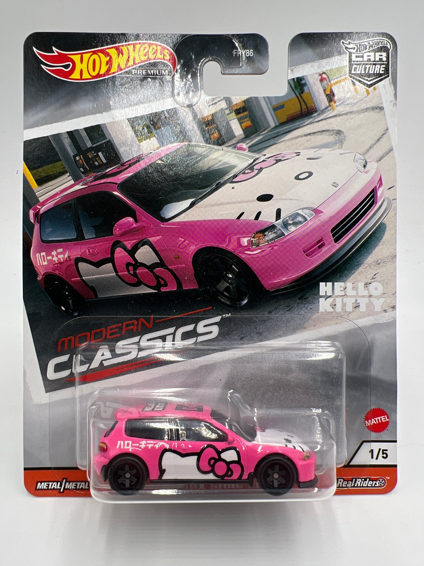 Hot Wheels Premium Modern Classics #1 Honda Civic EG Hello Kitty W/Protector