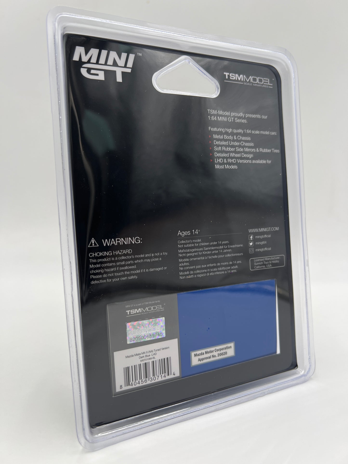 Mini GT #1069 Mazda Miata MX-5 NA Tuned Version Blue