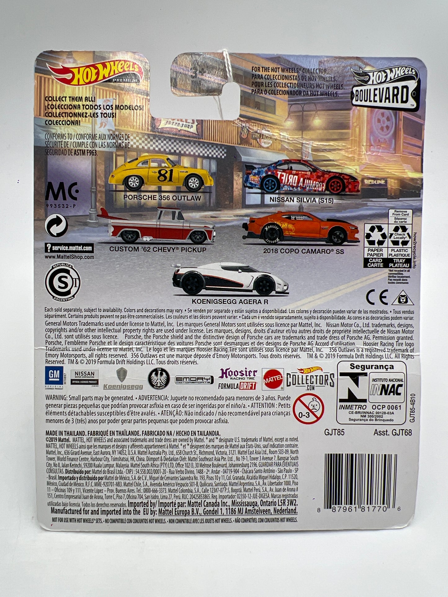 Hot Wheels Premium Boulevard #10 Koenigsegg Agera R White Bad Card 263A
