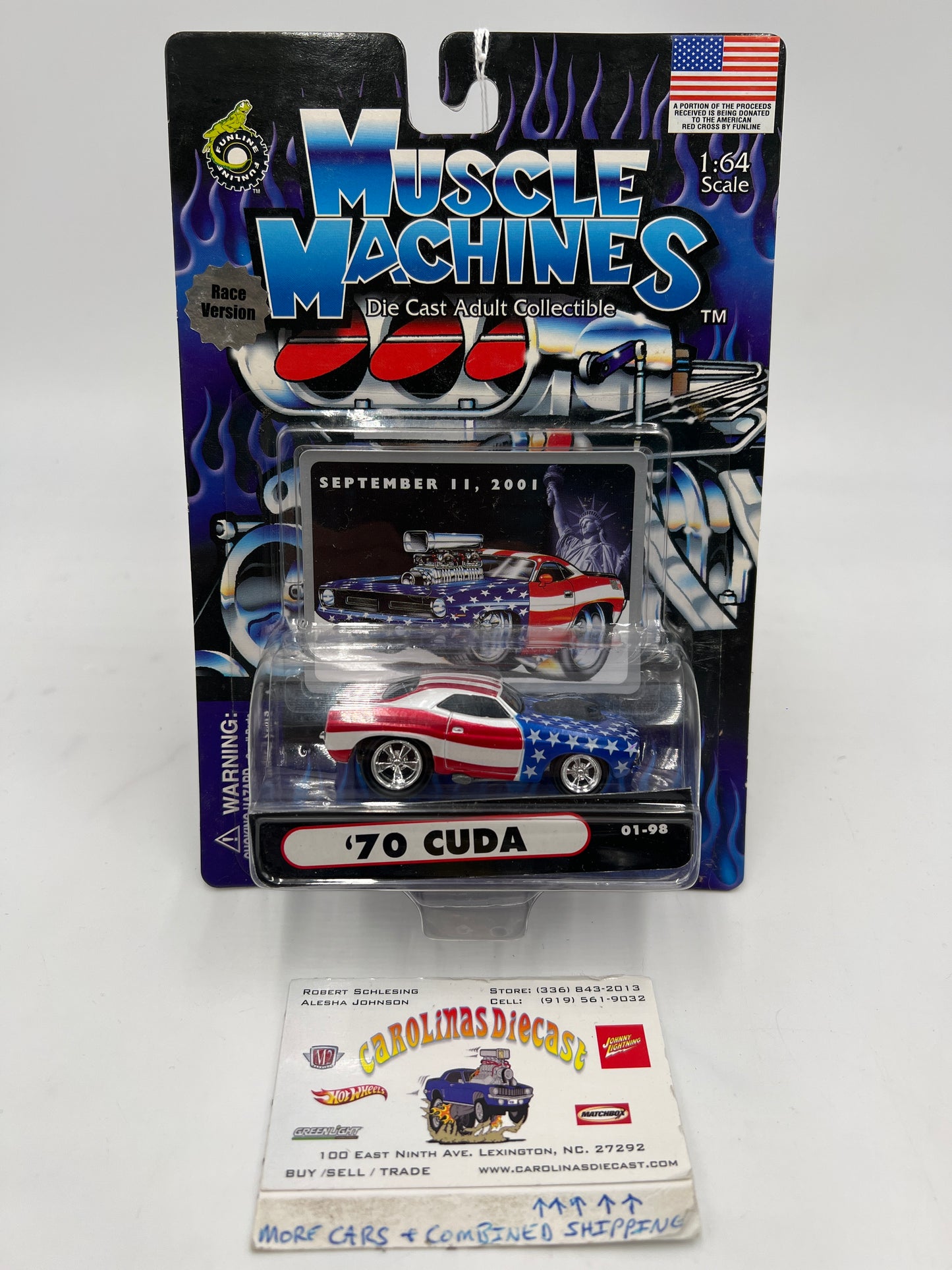 Muscle Machines September 11th, 2001 70 Cuda American Flag 01-98 CHASE Race Version