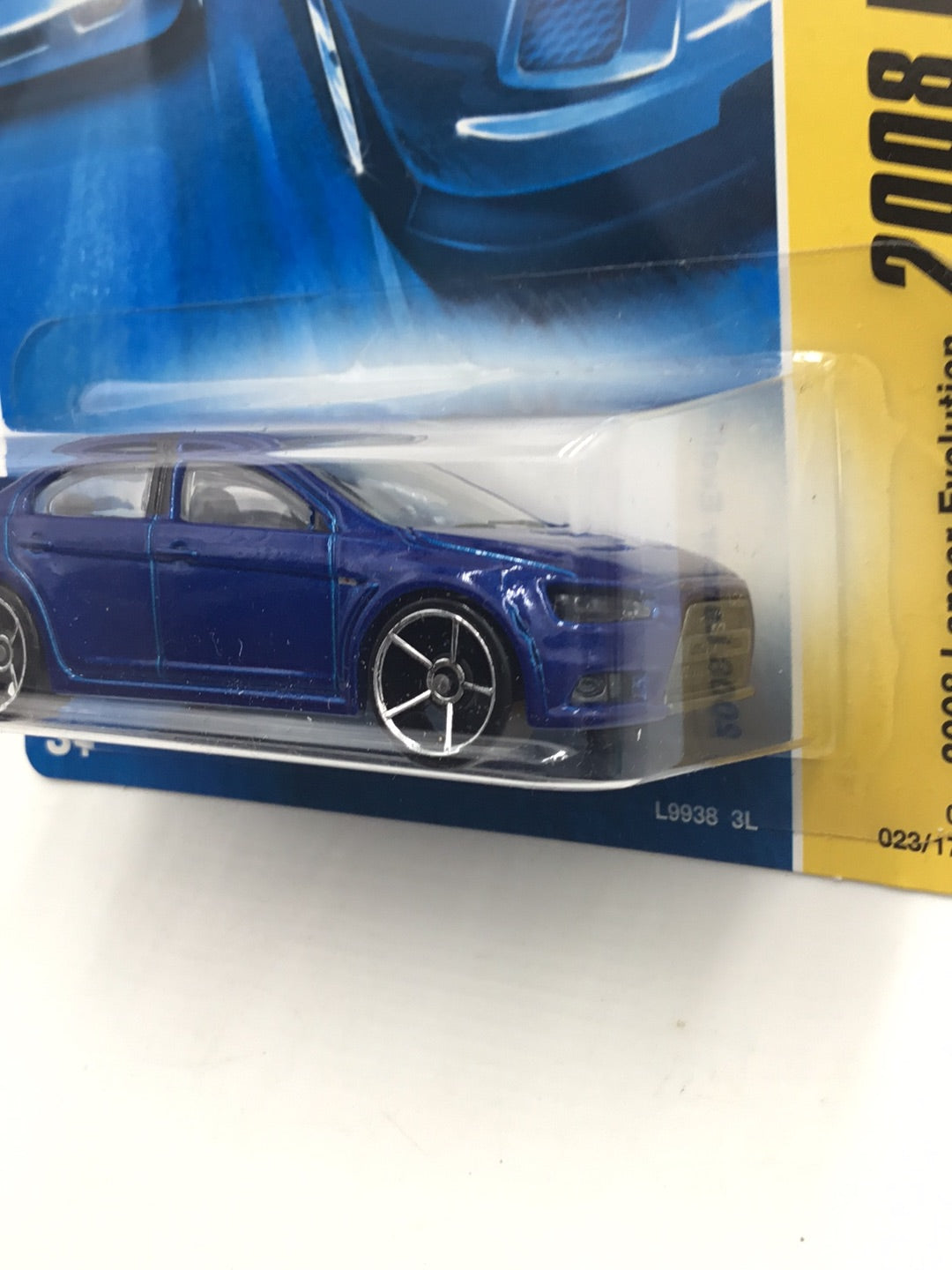 2008 Hot wheels #23 2008 Lancer Evolution Blue