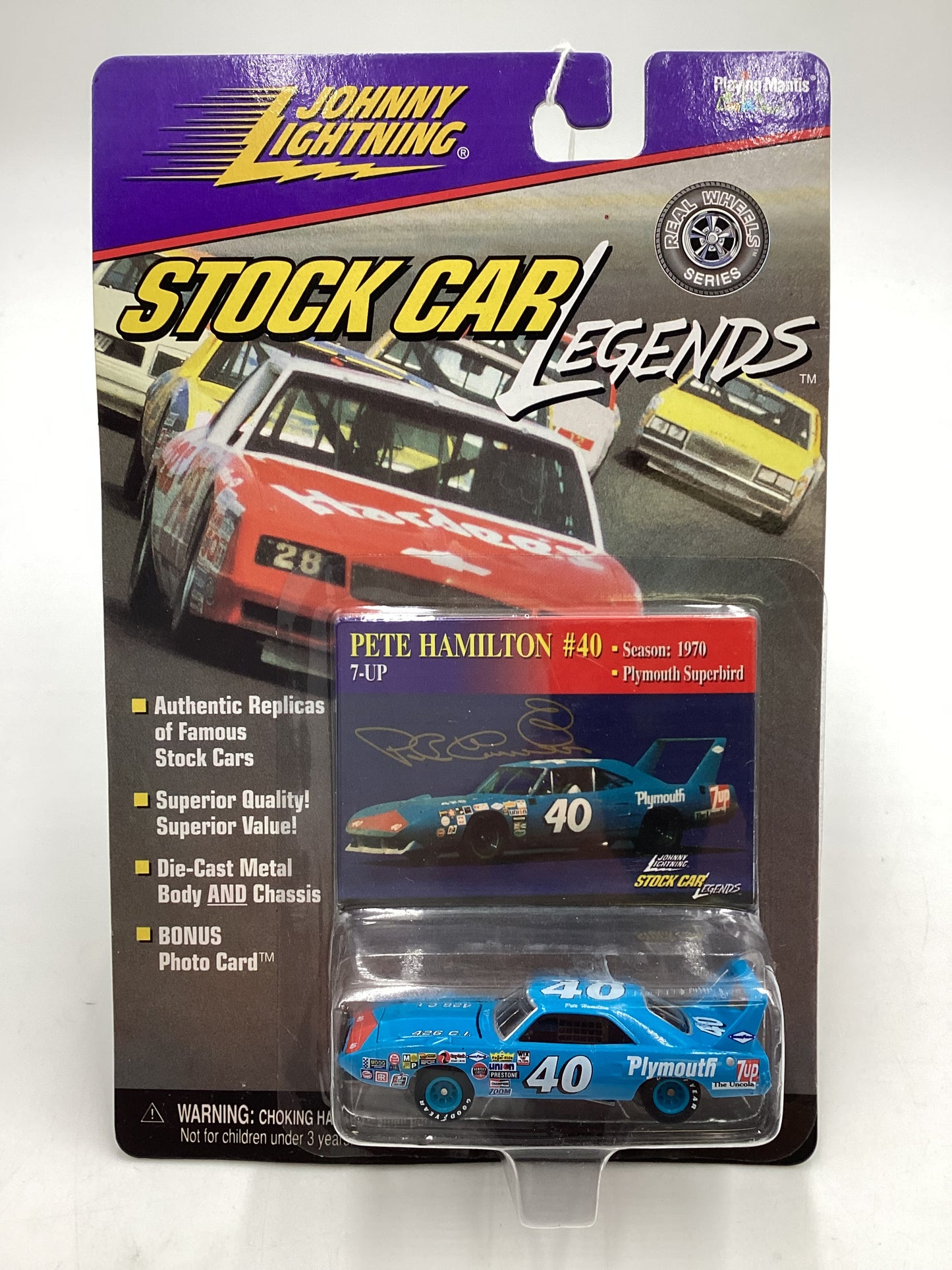 Johnny lightning Stock Car Legends #40 Pete Hamilton Plymouth Superbird 186B