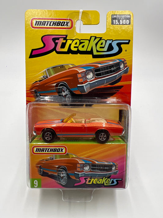 Matchbox Streakers #9 1971 Chevrolet Chevelle SS Orange 172i
