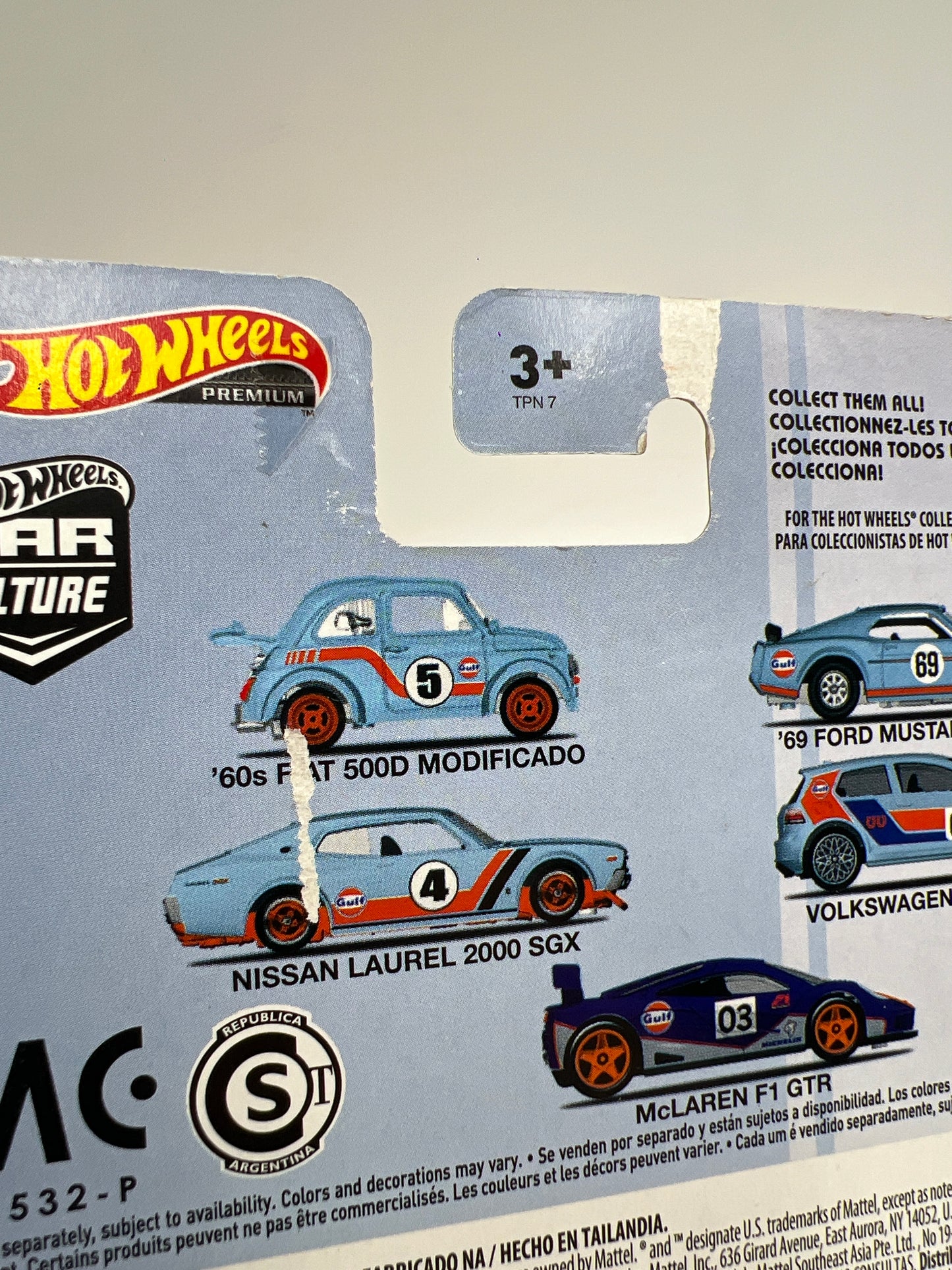 Hot Wheels Premium Car Culture Gulf #2 69 Ford Mustang Boss 302 252A