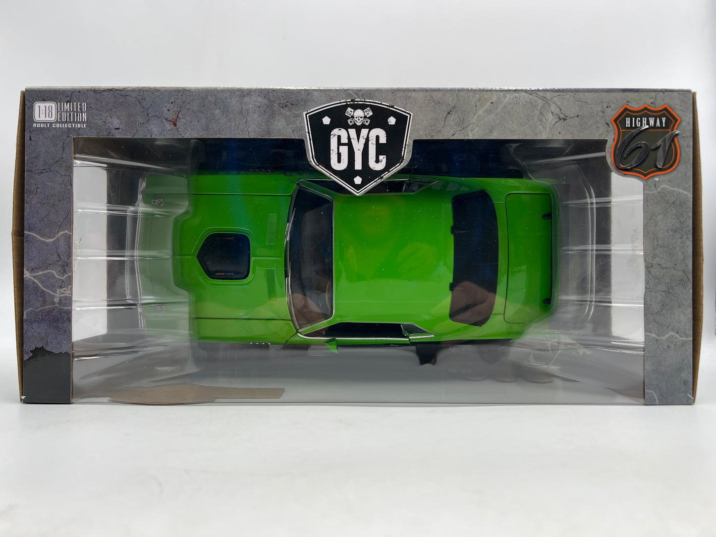 Highway 61 1:18 Scale Graveyard Carz 1971 Plymouth Cuda 392 Hemi Green SEMA 2016 VHTF