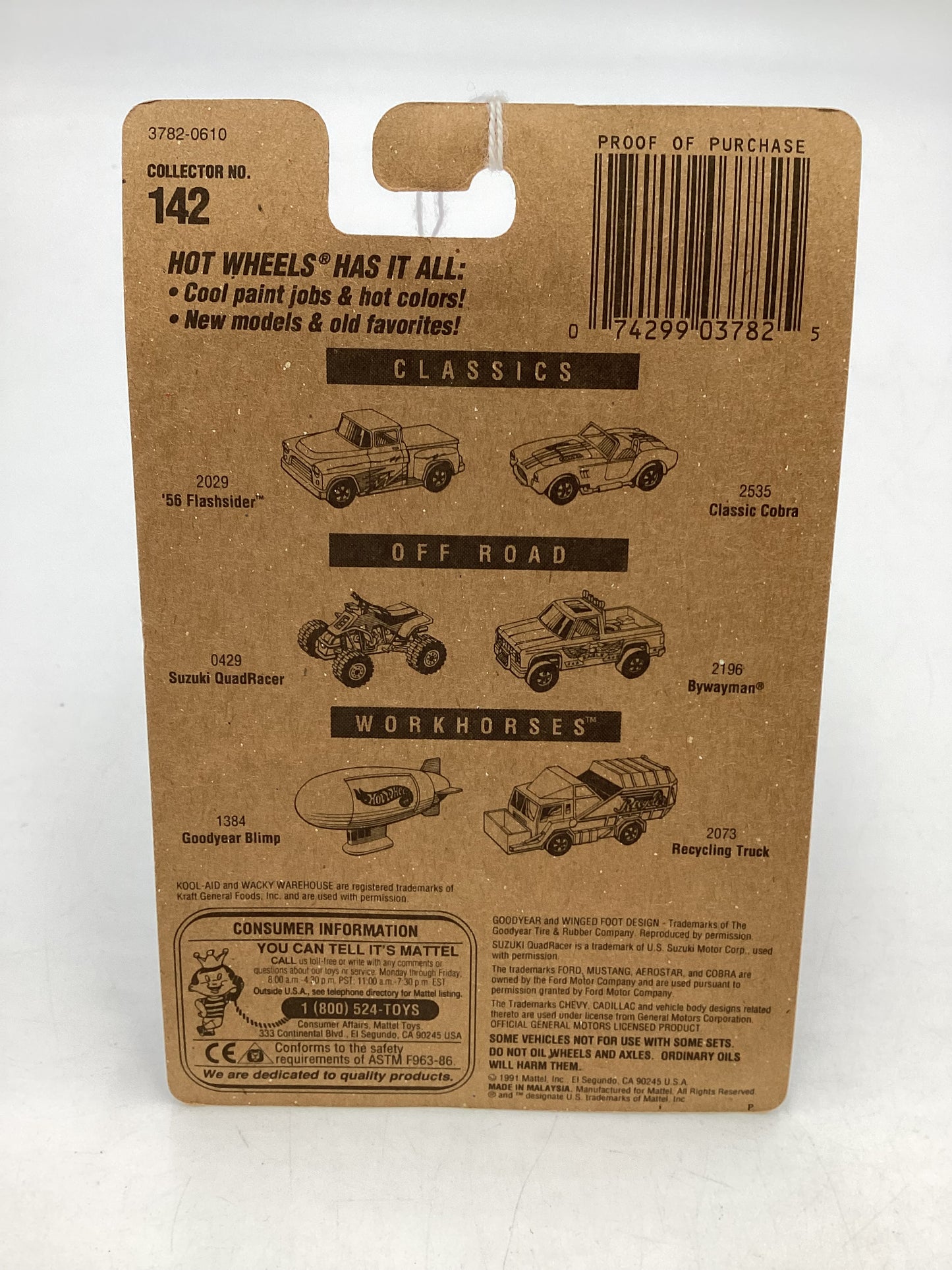 Hot Wheels Blue Card Collector No. 142 Hiway Hauler Kool-Aid BW Wheels