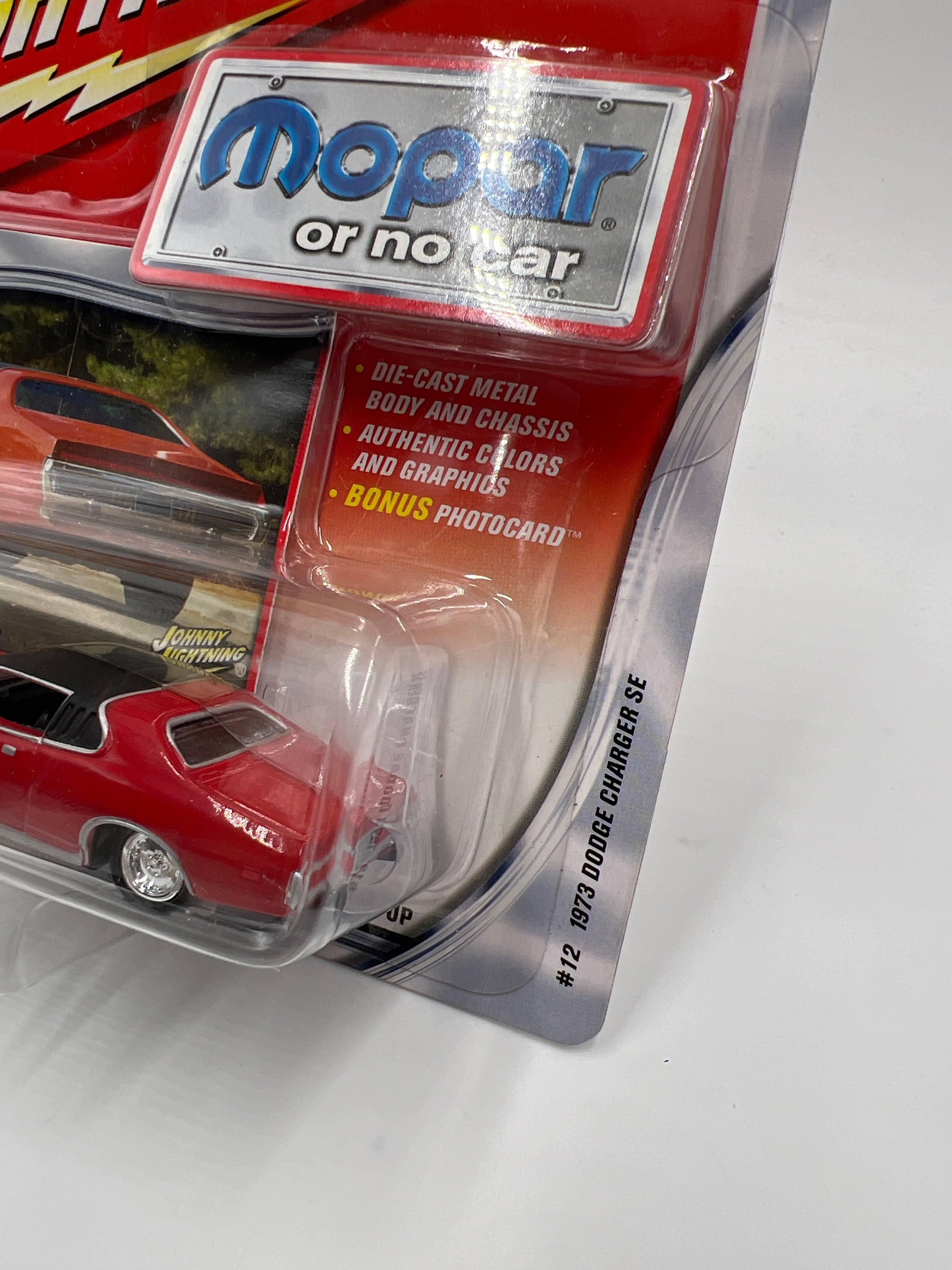 Johnny Lightning Mopar Or No Car #12 1973 Dodge Charger SE Red