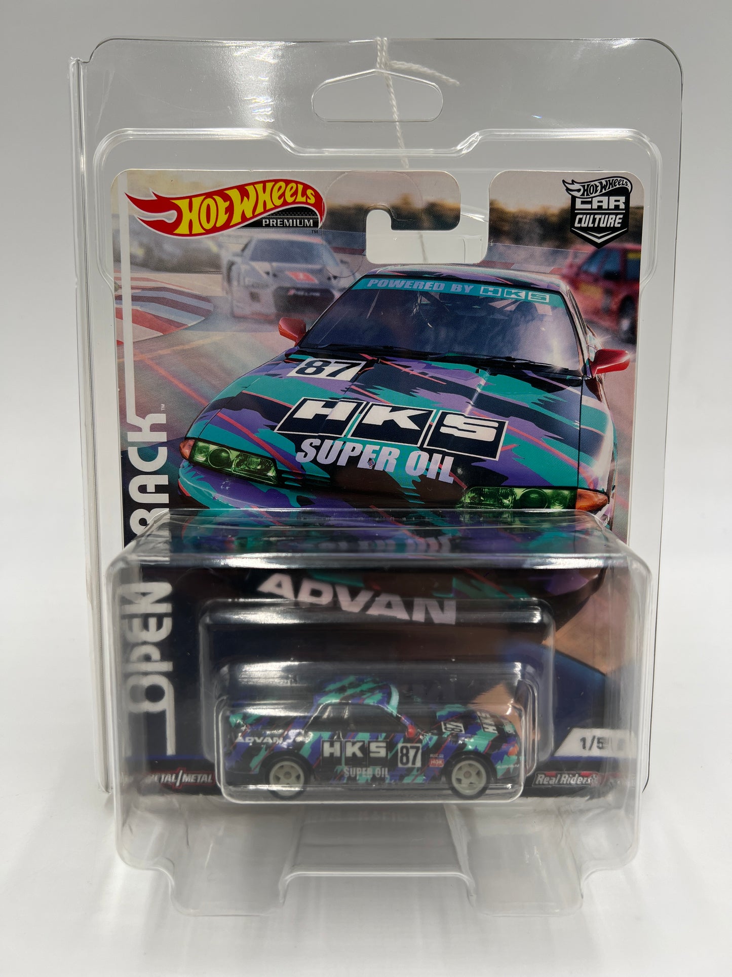 Hot Wheels Premium Open Track #1 Nissan Skyline GT-R HKS W/Protector