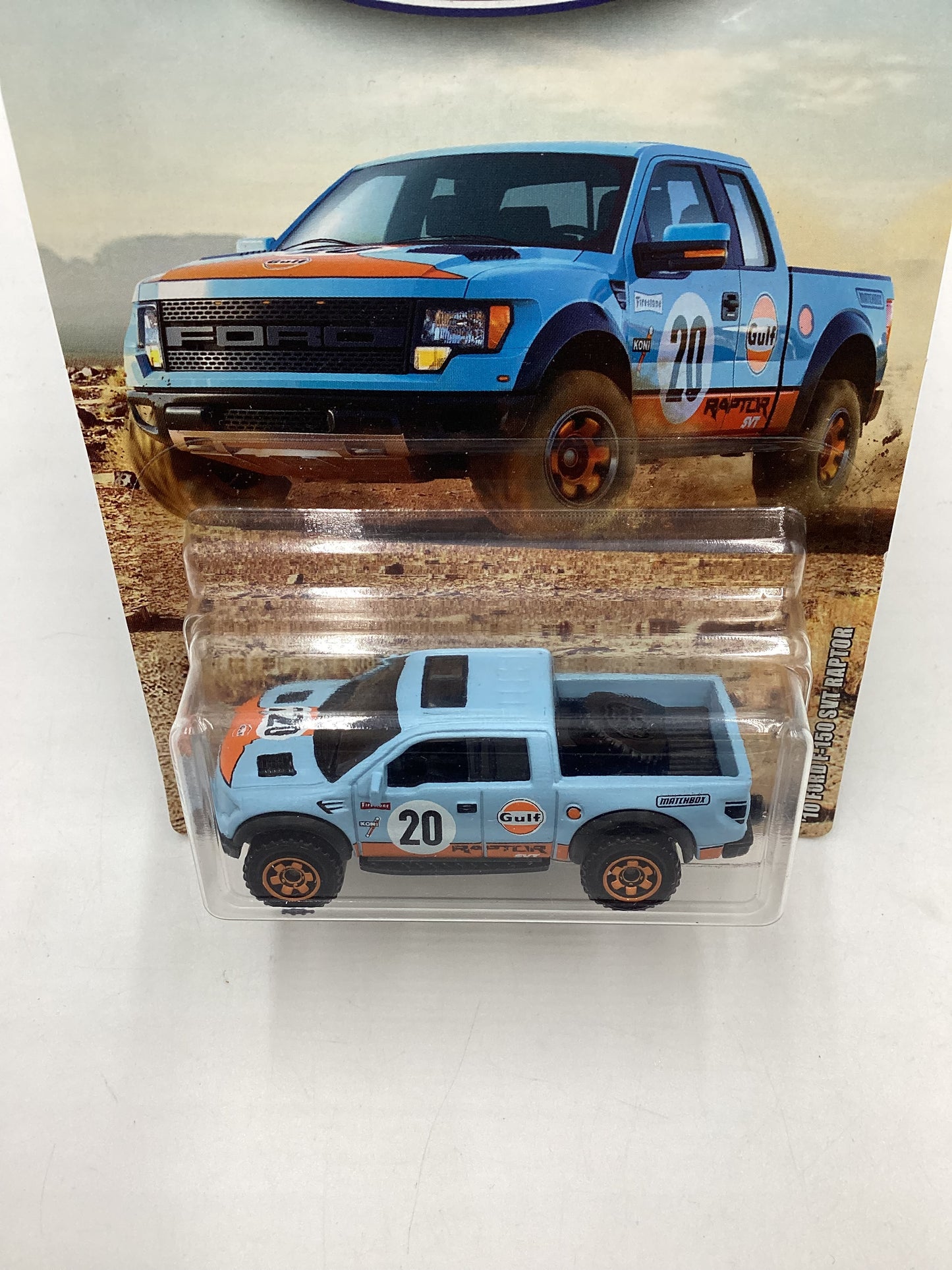 2019 Matchbox Ford Truck Series 10 Ford F-150 SVT Raptor Gulf 161C