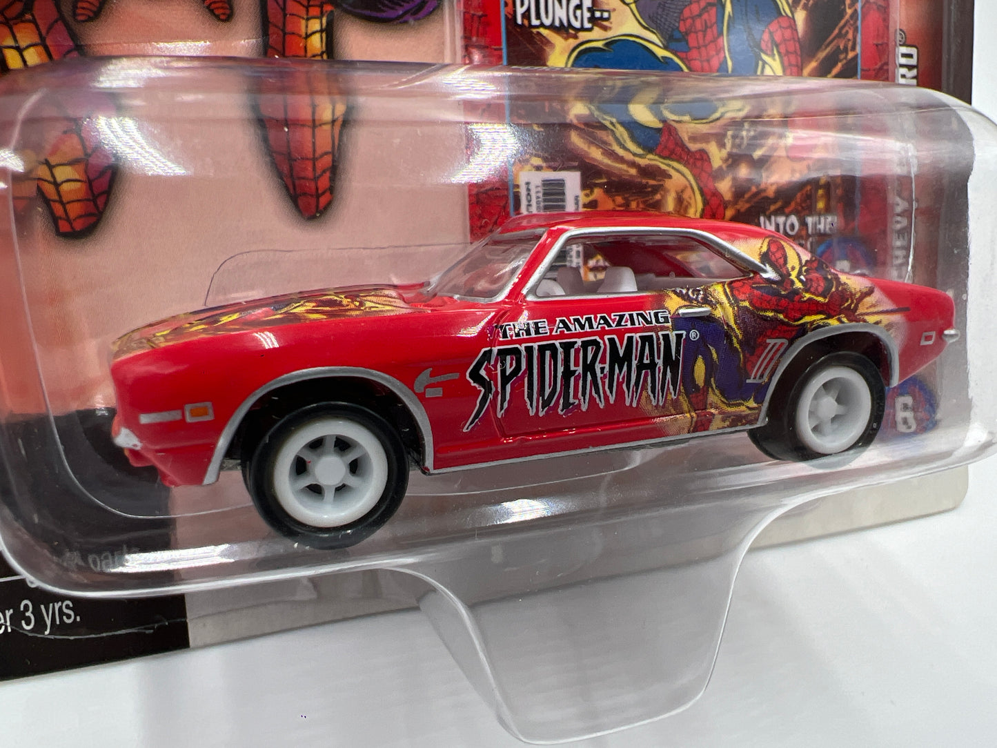 Johnny Lightning White Lightning Chase Marvel Spider-Man #6 1969 Chevy Camaro Red