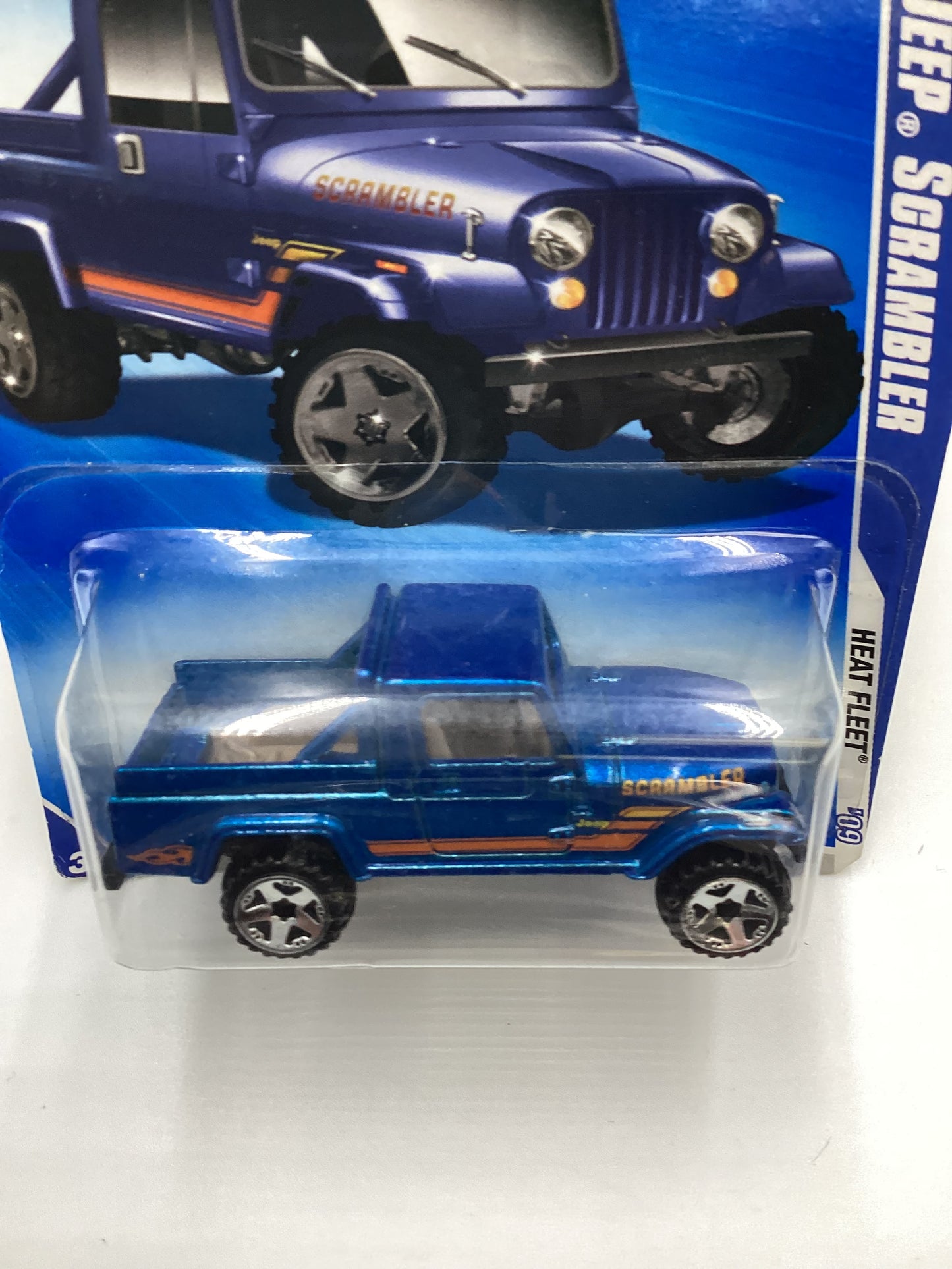 2009 Hot Wheels #123 Jeep Scrambler Blue 42B