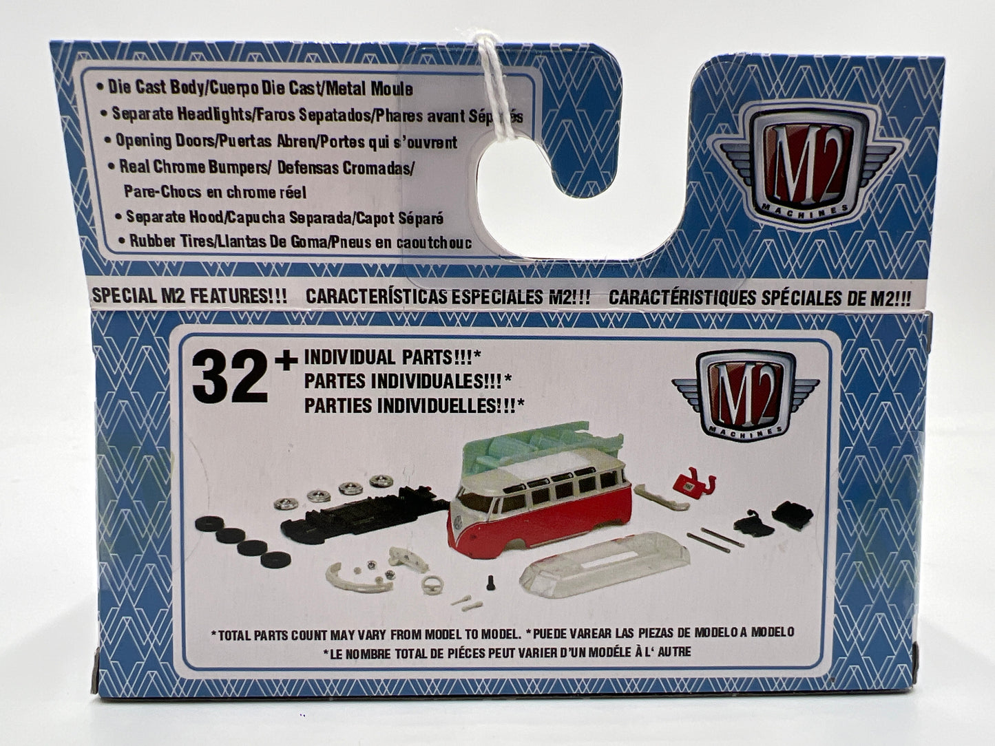 M2 Machines Walmart Exclusive Auto-Thentics 1959 VW Double Cab Truck USA Model Light Blue WMTS11