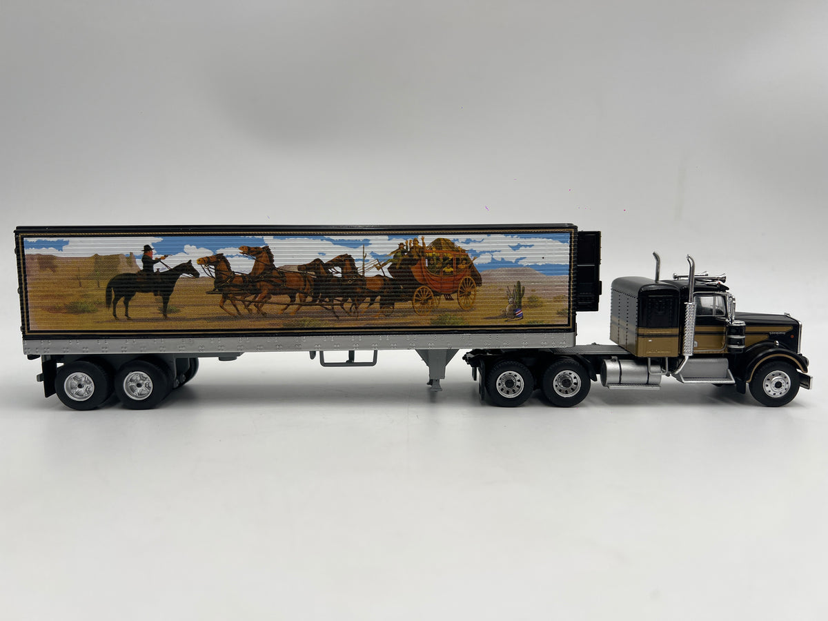 IXO Models 1/64 Scale USA Edition 1976 Kenworth W900 Black W/Trailer