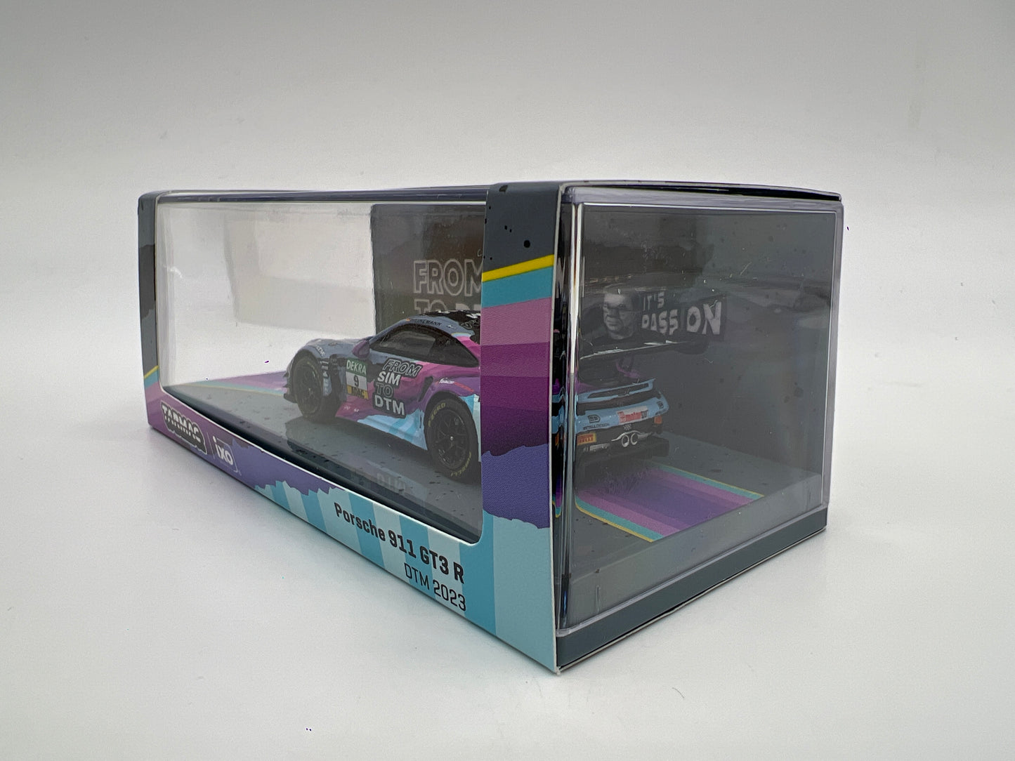 Tarmac Works x IXO Models Hobby64 SIM To DTM 2023 #9 Porsche 911 GT3 R