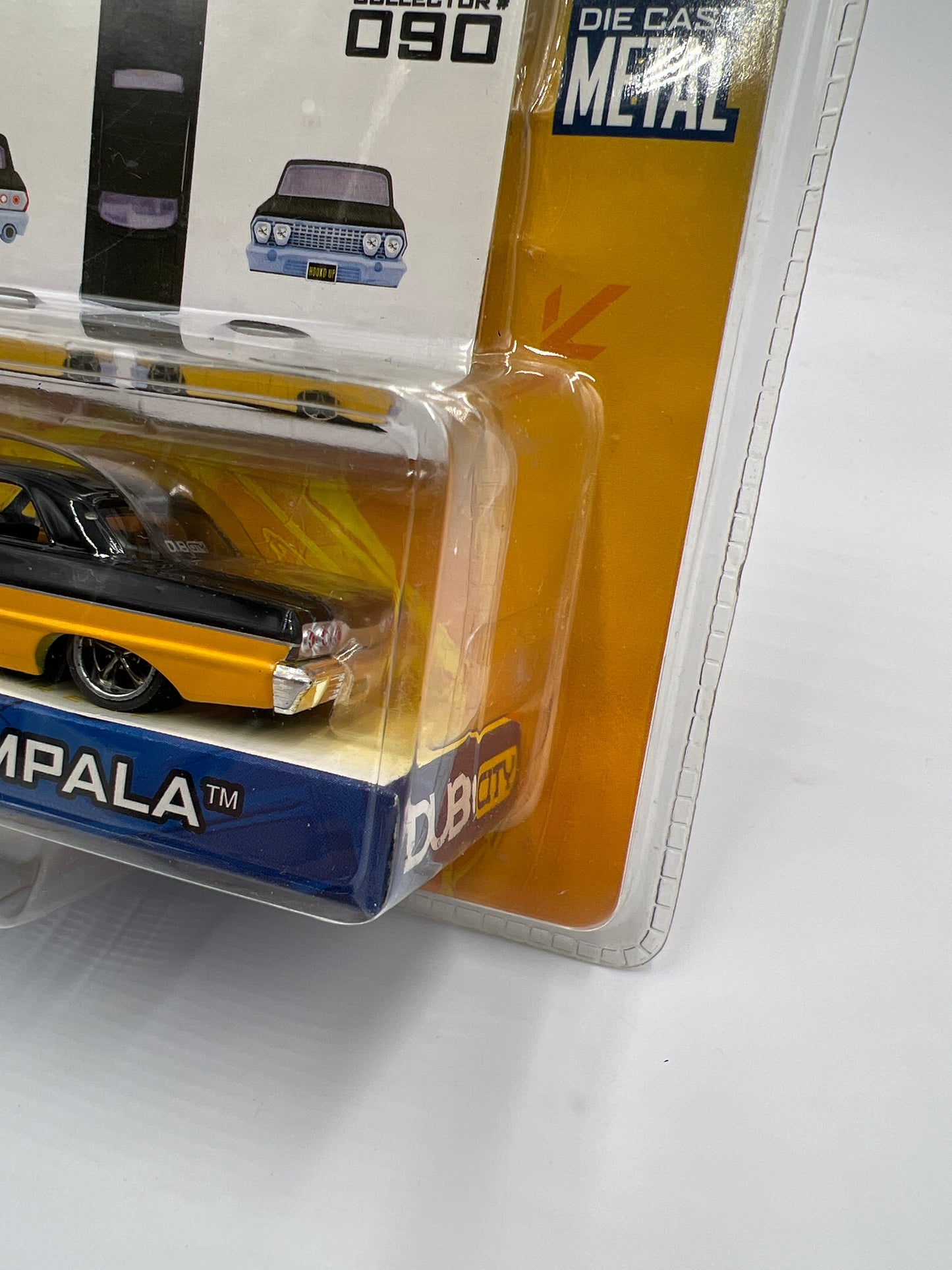 Jada Toys Dub City #90 63 Chevy Impala Yellow/Black 184F