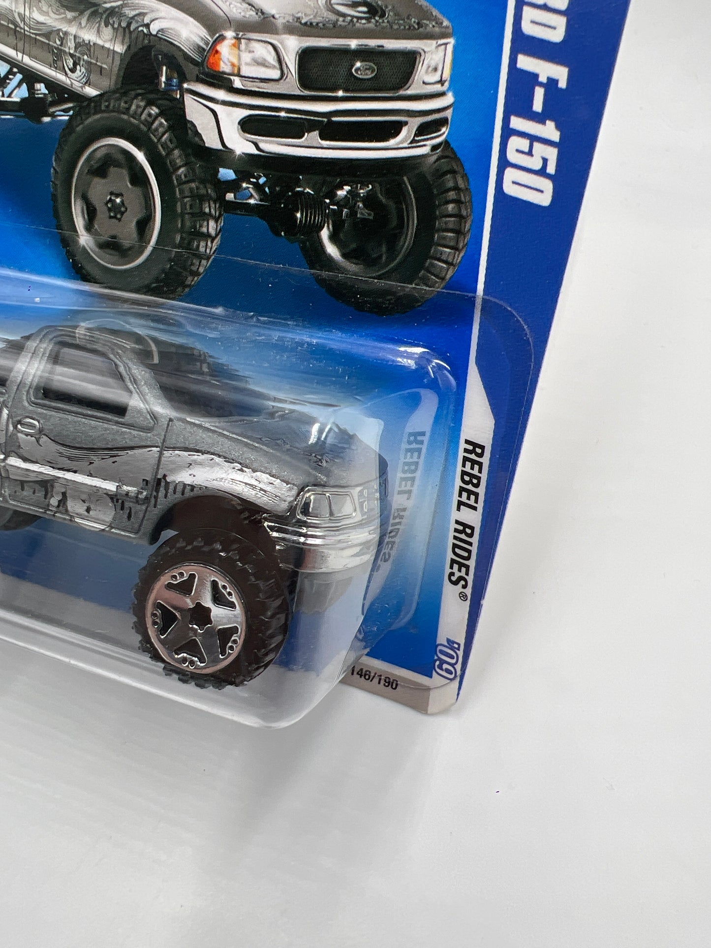 2009 Hot Wheels Rebel Rides #146 Ford F-150 Silver Battle Force 5 Card 32B