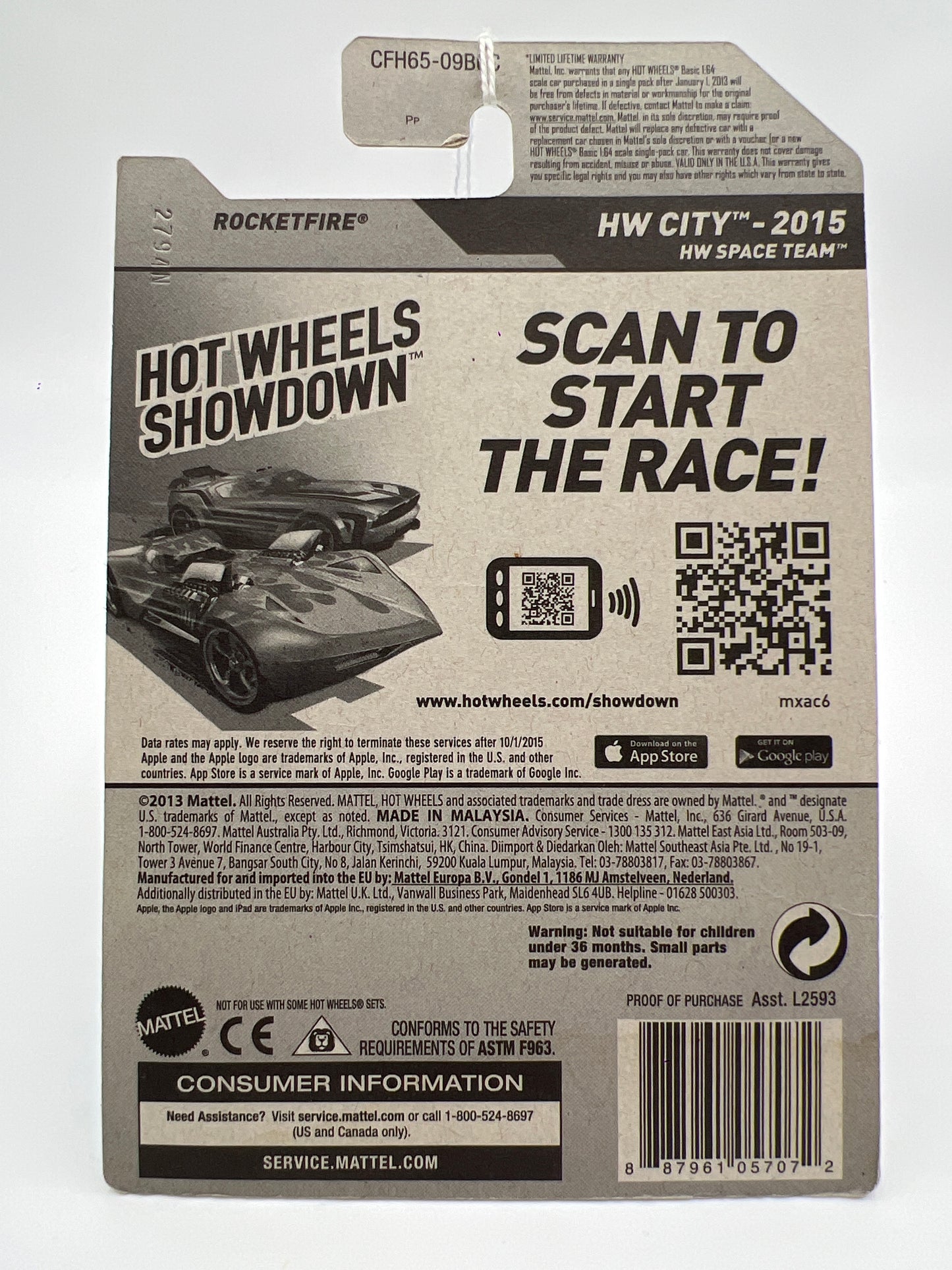 2015 Hot Wheels City Treasure Hunt #44 Rocketfire Blue