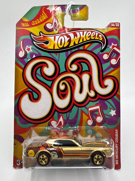Hot Wheels Jukebox Soul #14 68 Mercury Cougar Gold 165C