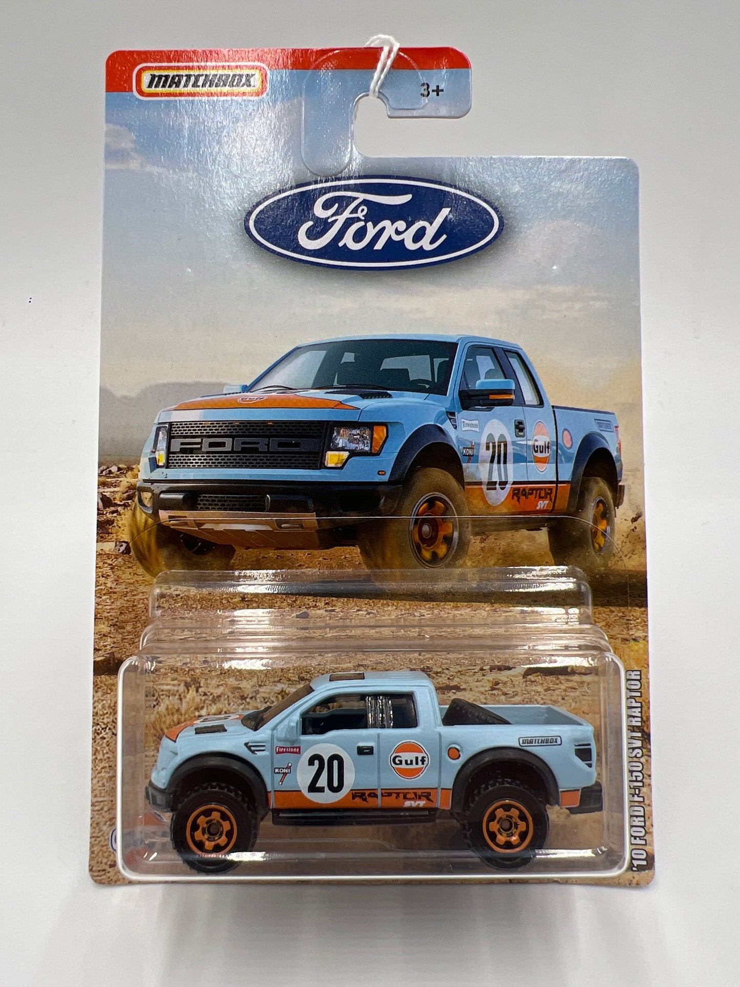 2019 Matchbox Ford Truck Series 10 Ford F-150 SVT Raptor Gulf Blue 150A