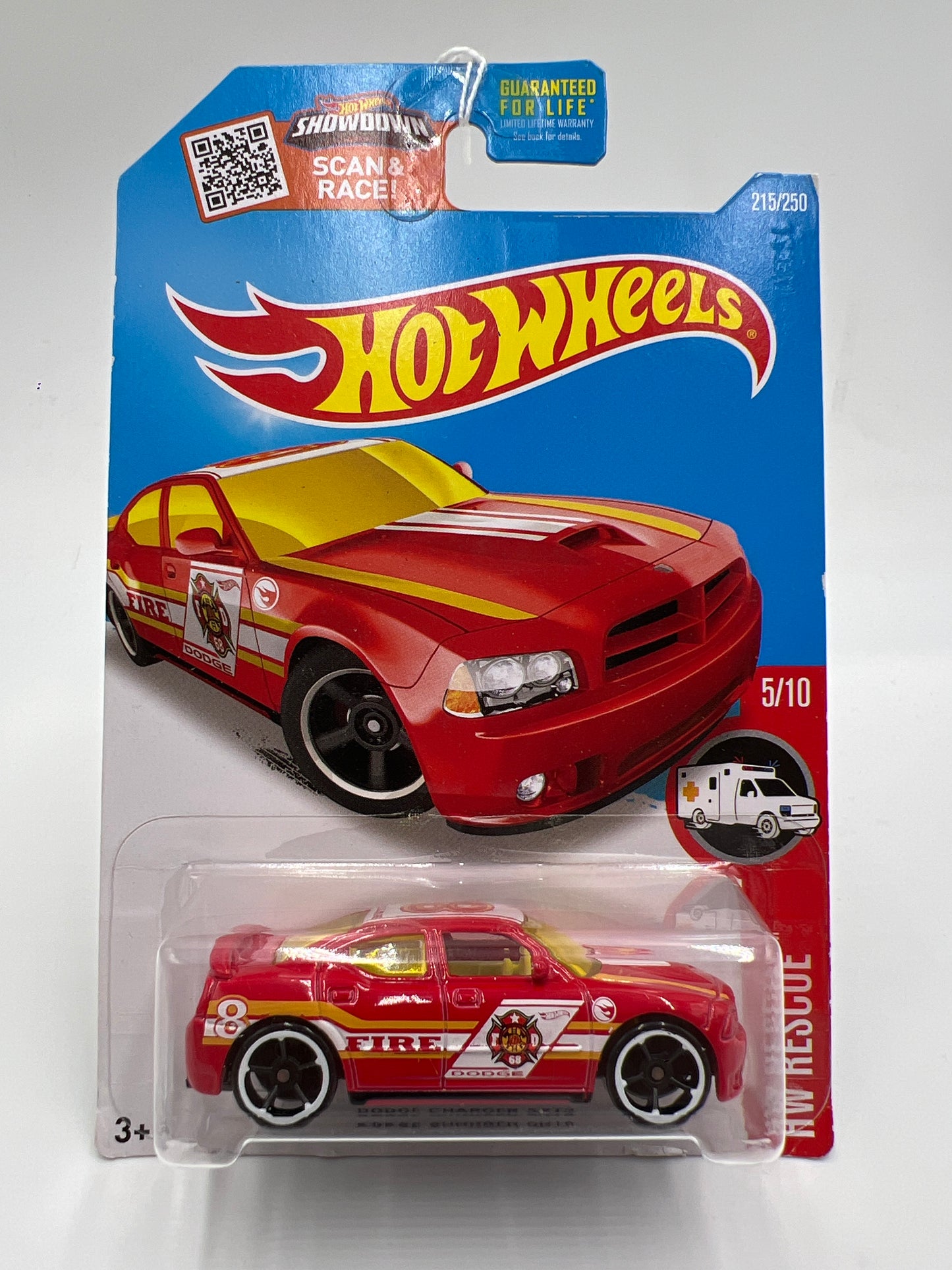 2016 Hot Wheels Treasure Hunt #215 Dodge Charger SRT8 Red 276G