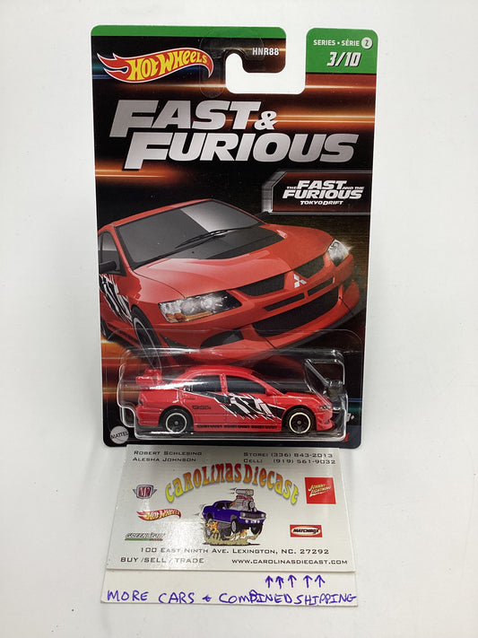 2023 Hot wheels Fast and Furious Series 2 #3 Mitsubishi Lancer Evolution IX Red with protector