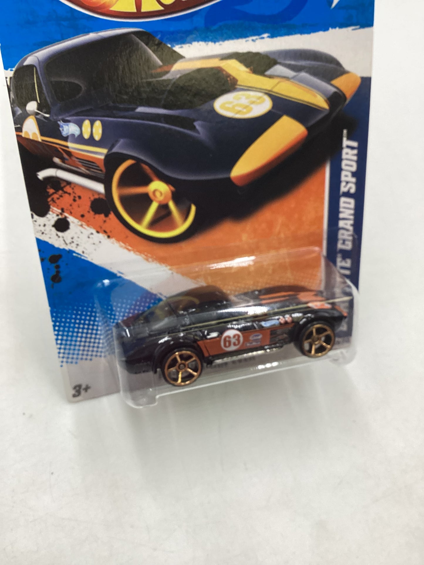 2011 Hot Wheels #130 Corvette Grand Sport Black Kmart Exclusive 238F