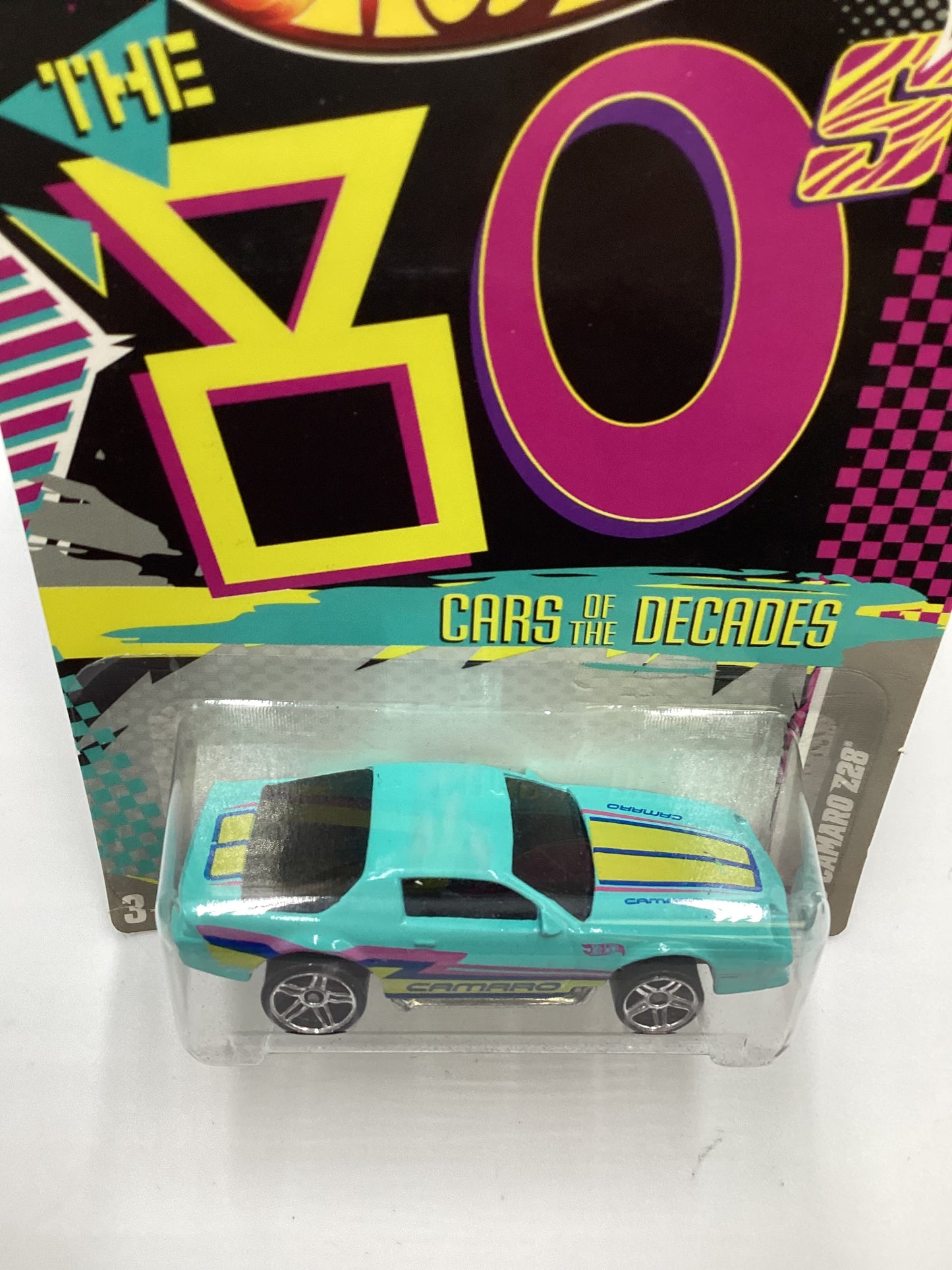 2011 Hot Wheels Cars of the Decades The 80s #23 80 Camaro Z28 Light Blue 157G