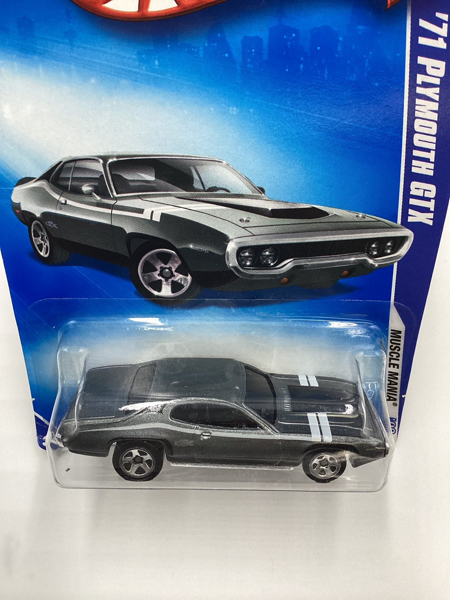 2009 Hot Wheels #079 71 Plymouth GTX Gray Kmart Exclusive 239C