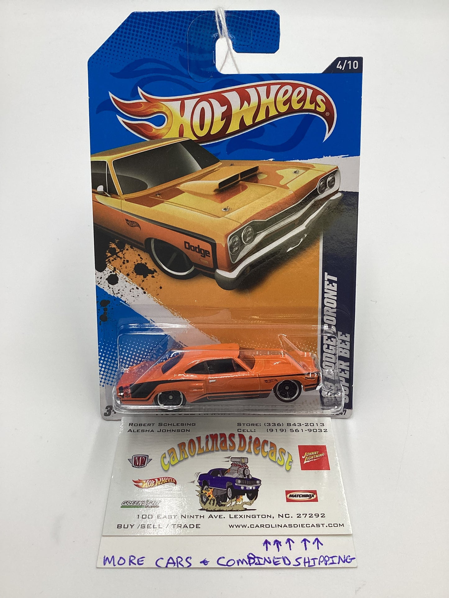 2012 Hot Wheels #84 69 Dodge Coronet Super Bee Orange Pink Window Variation SR